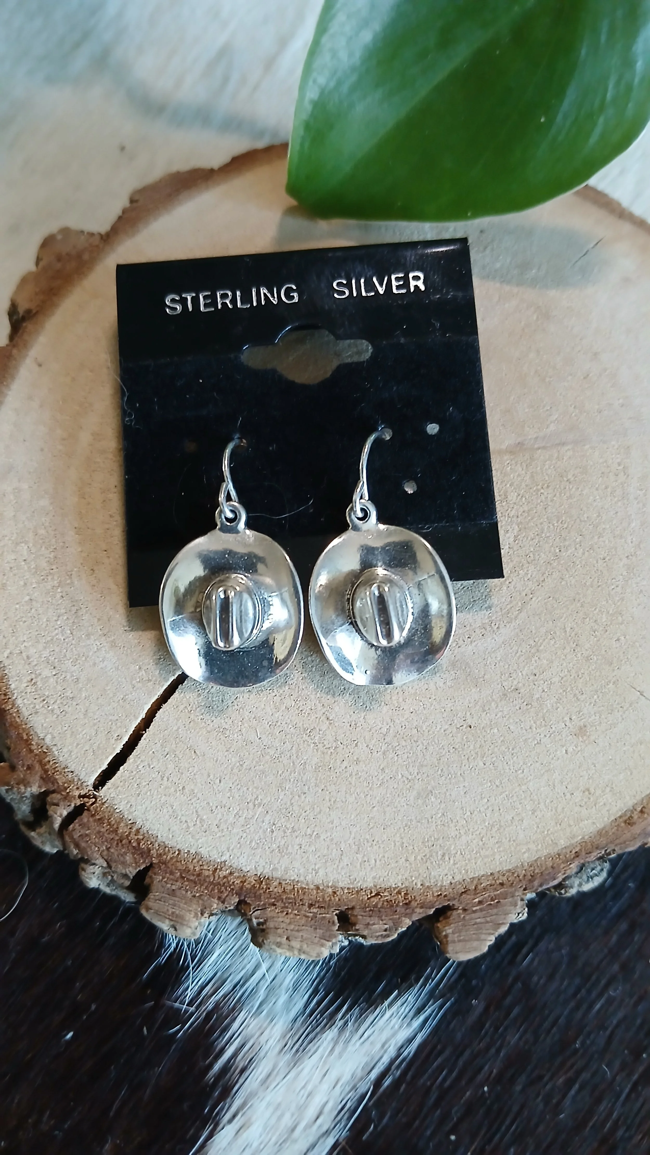 Sterling Cowboy Hat Earrings
