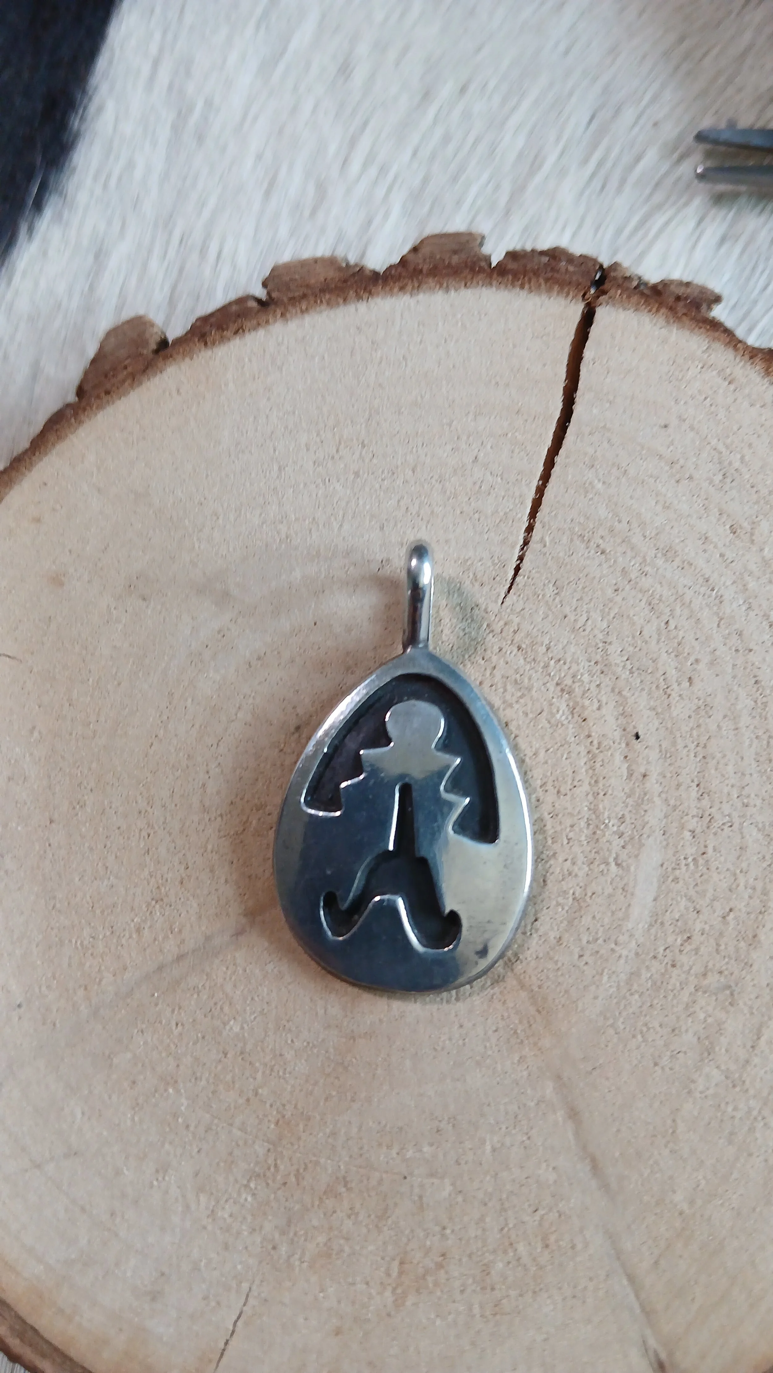 Vintage Sterling Kokopelli Pendant