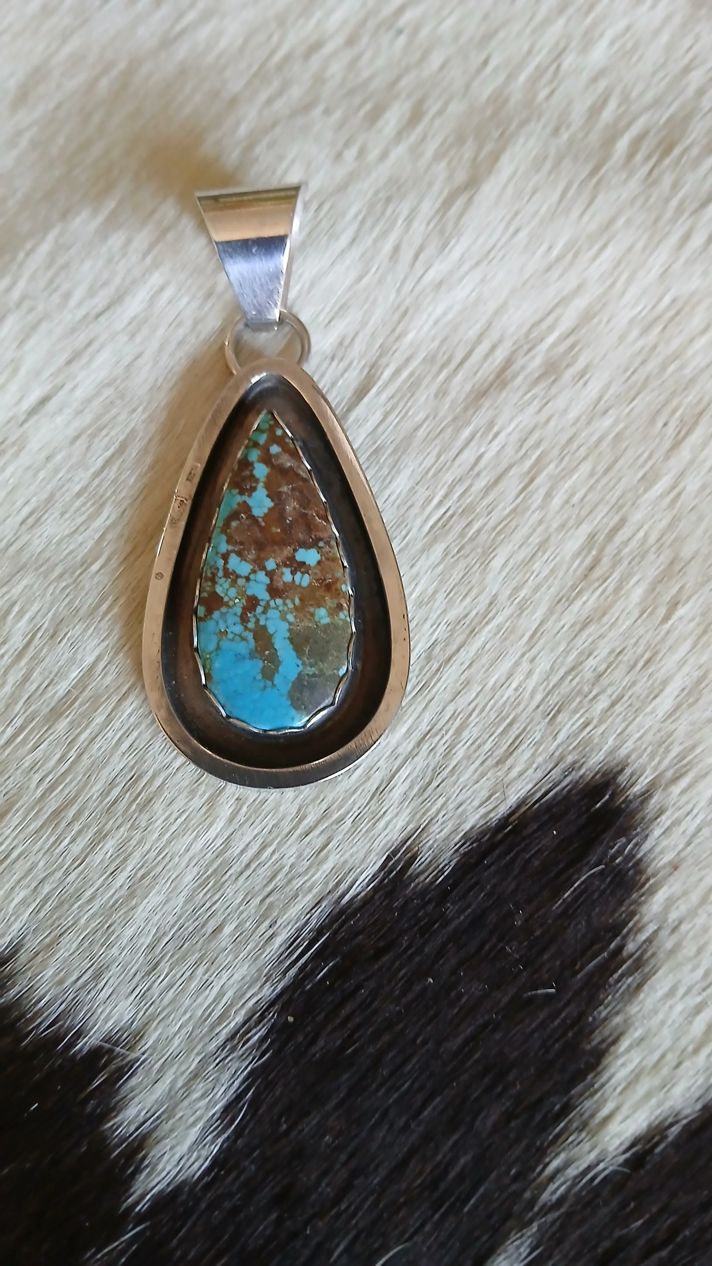Lovely Turquoise and Sterling Pendant