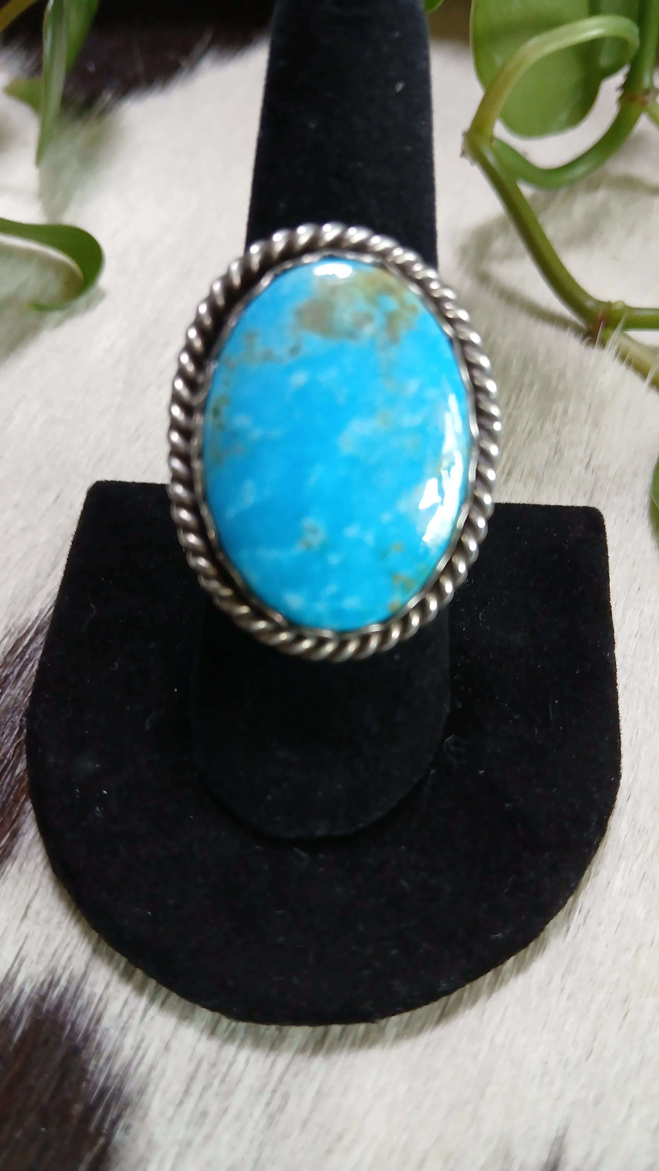 Big, Bold and Beautiful Kingman Turquoise Ring - Size 8