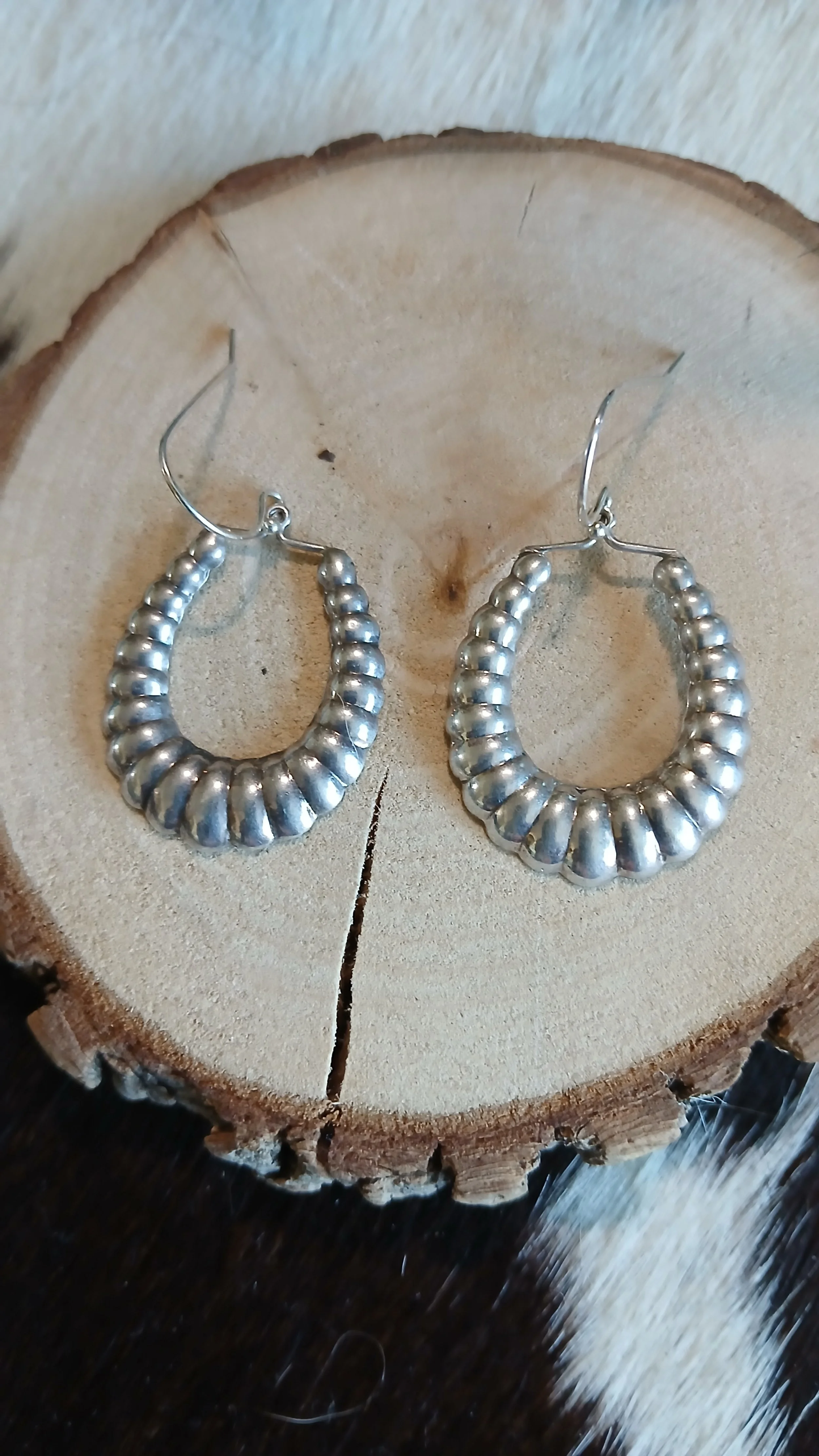 Sterling Front Facing Hoop Earrings