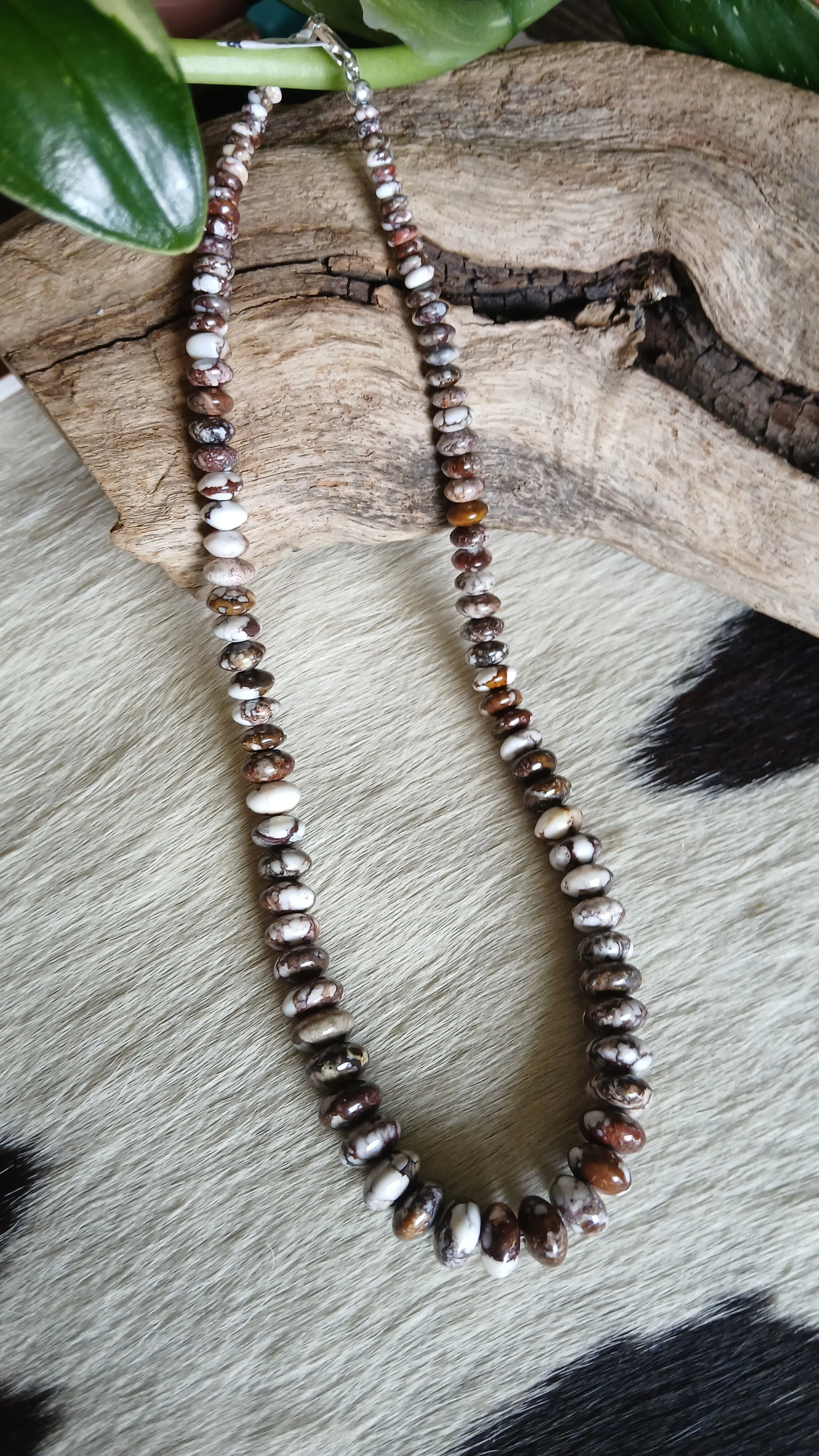 Awesome Graduated Wild Horse and Sterling Necklace