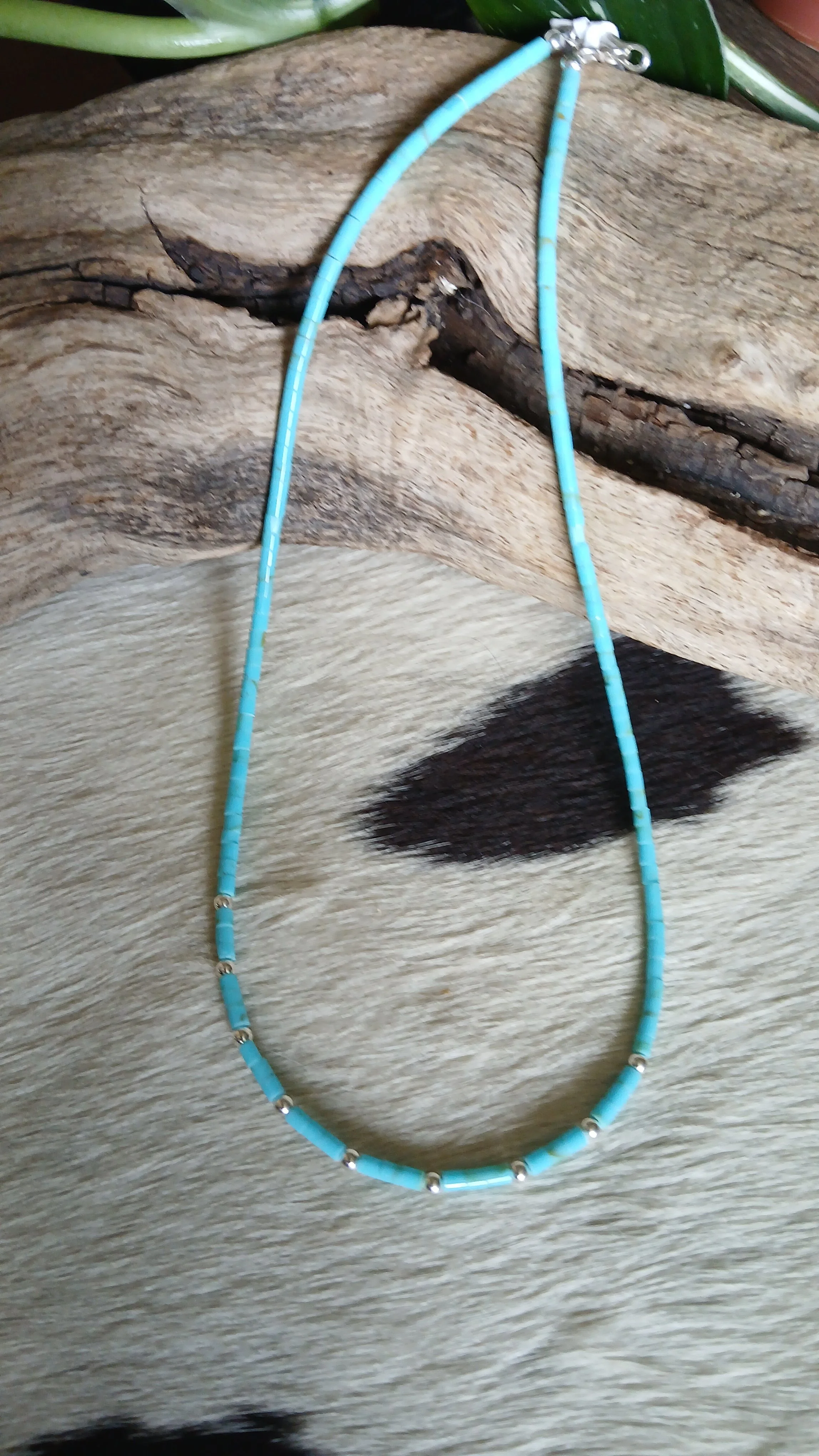 Lovely Turquoise and Sterling Necklace