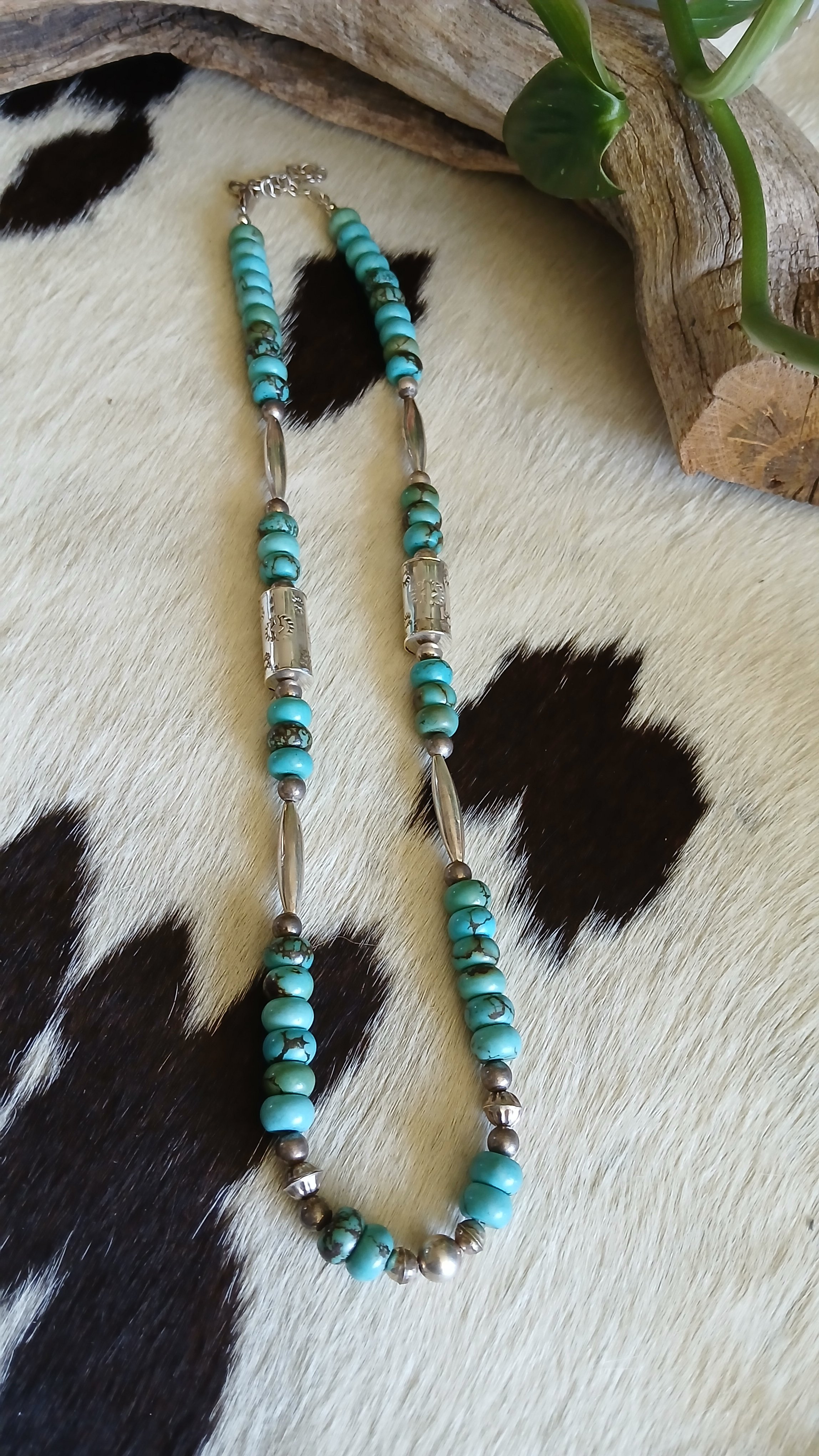 Beautiful Turquoise and Sterling Necklace