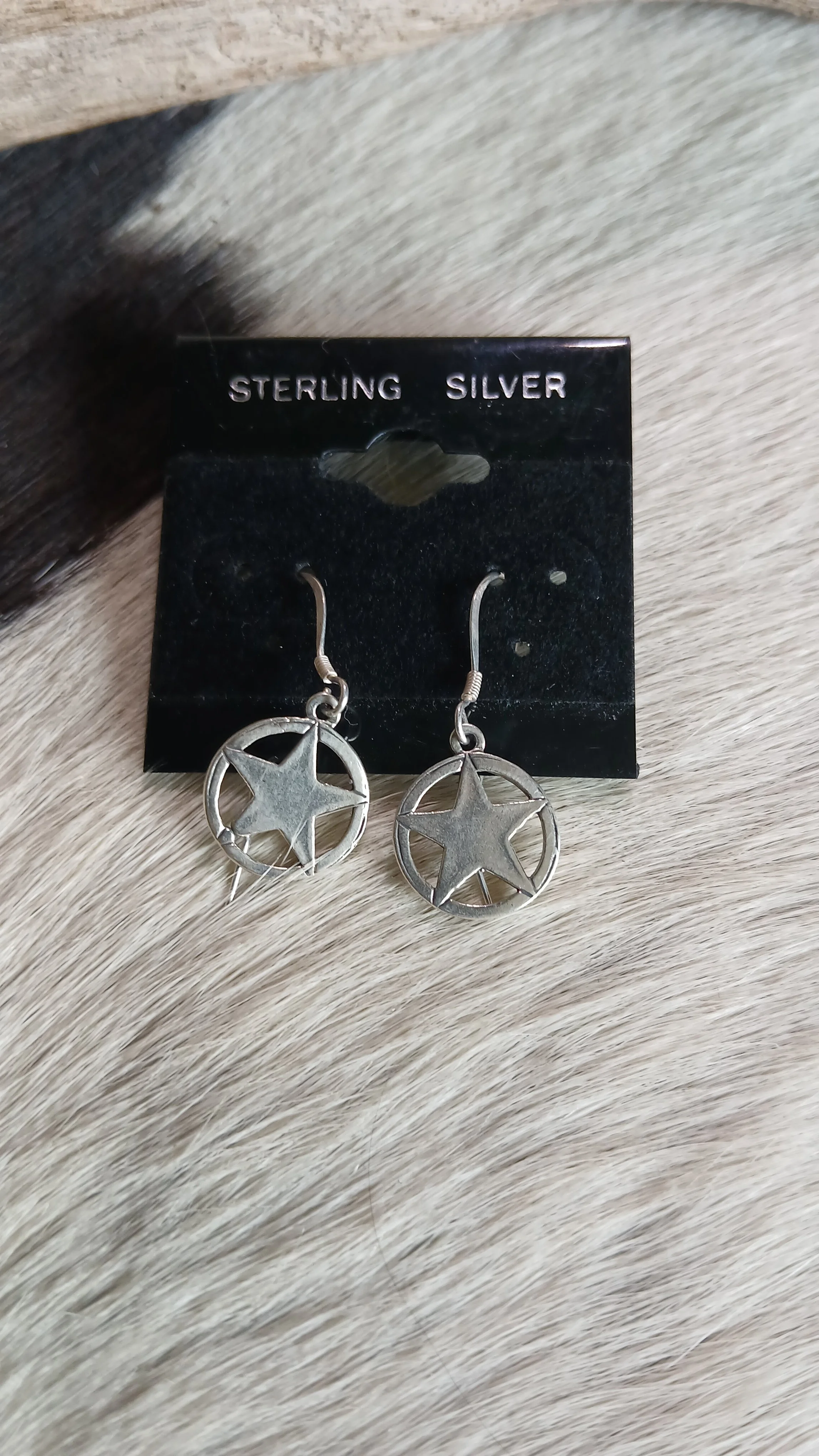 Sterling Star Dangle Earrings