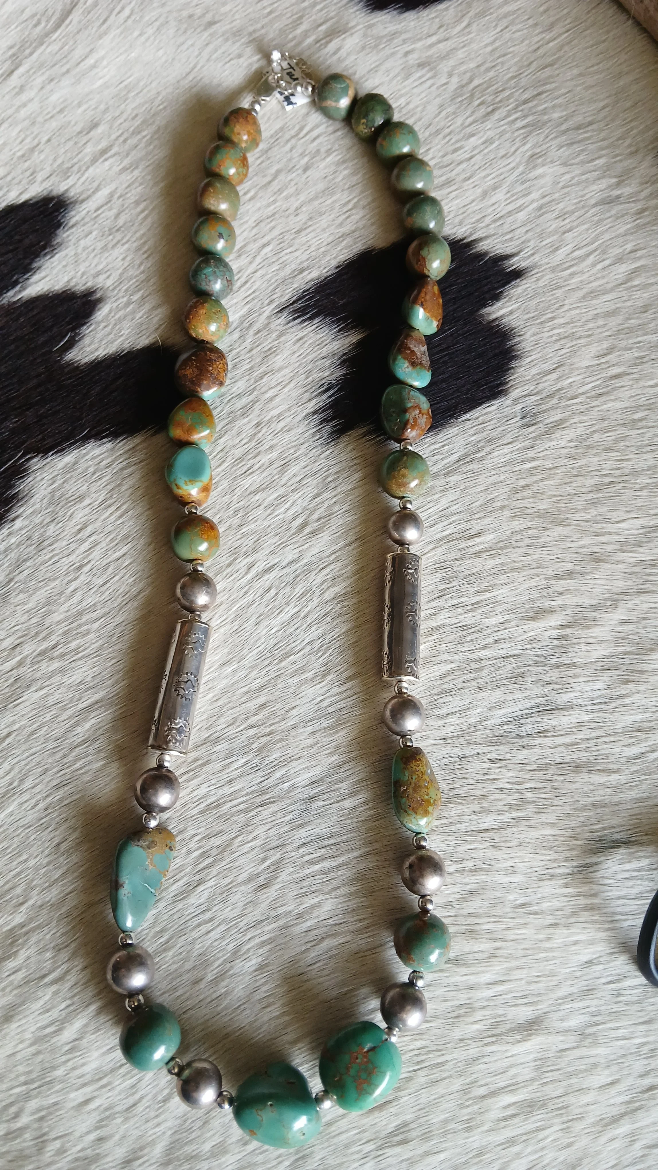 Gorgeous Turquoise and Sterling Necklace