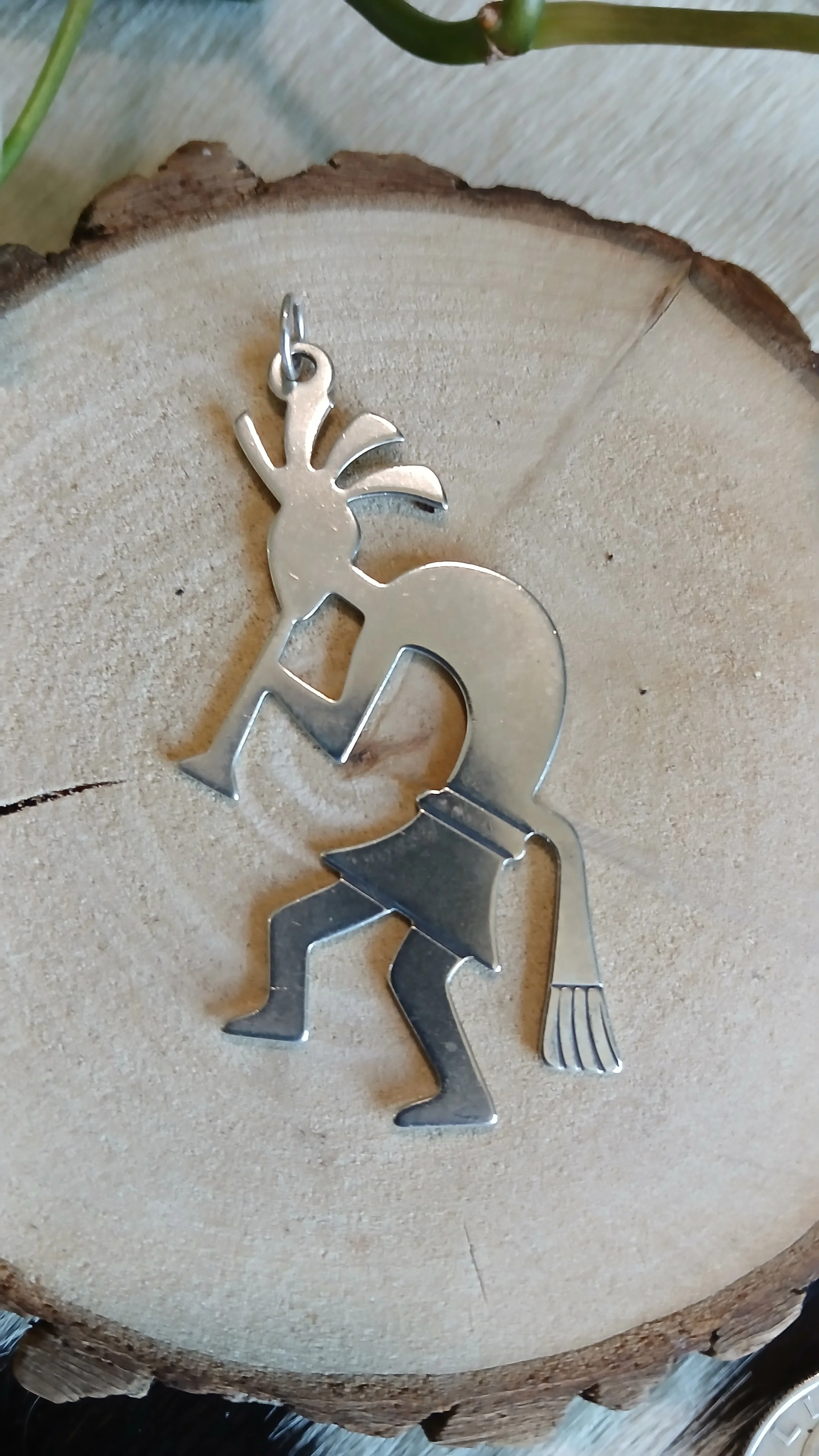 Cute Sterling Kokopelli Pendant