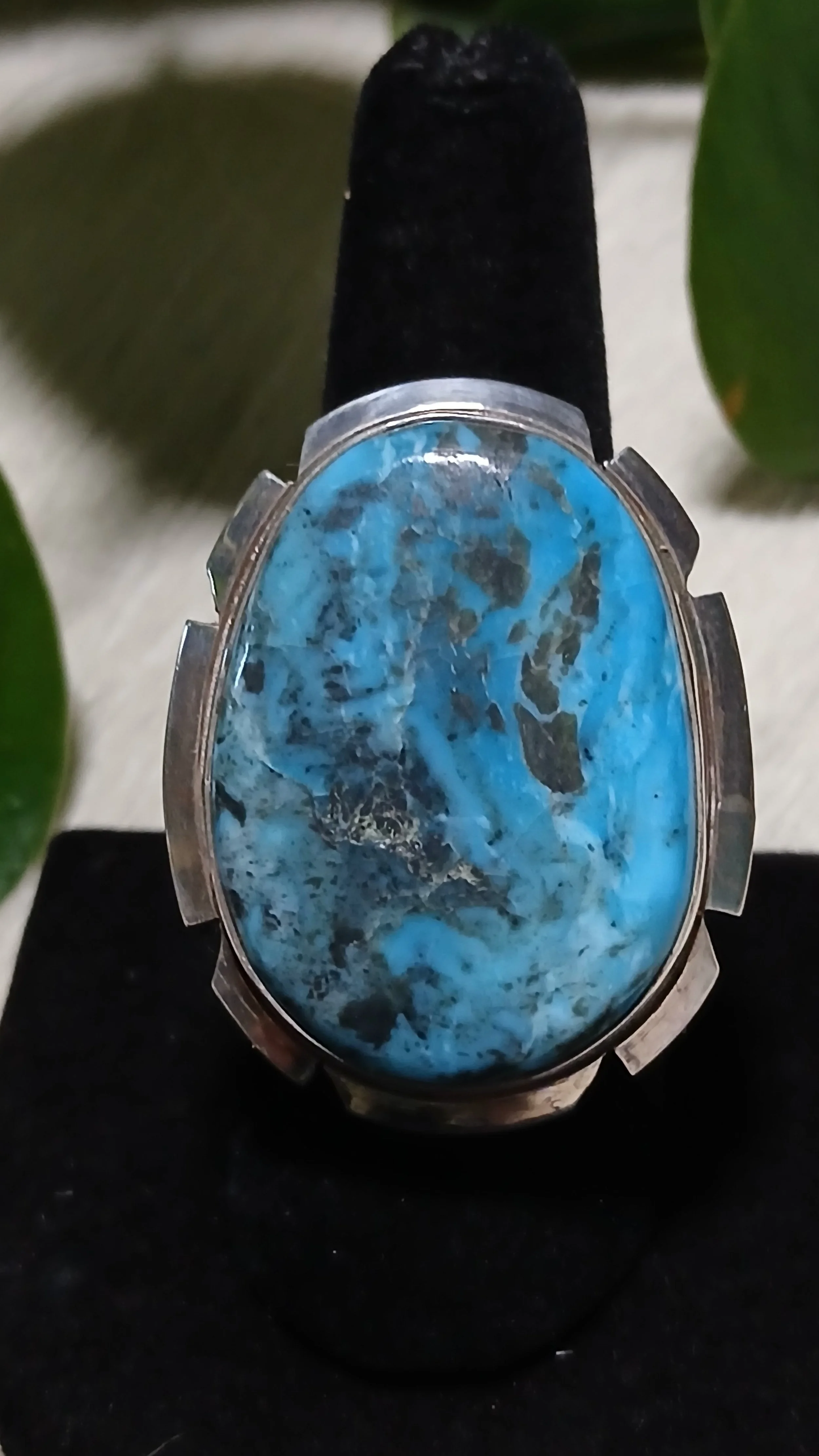 Gorgeous Smokey Kingman Turquoise Ring - Size 9.5