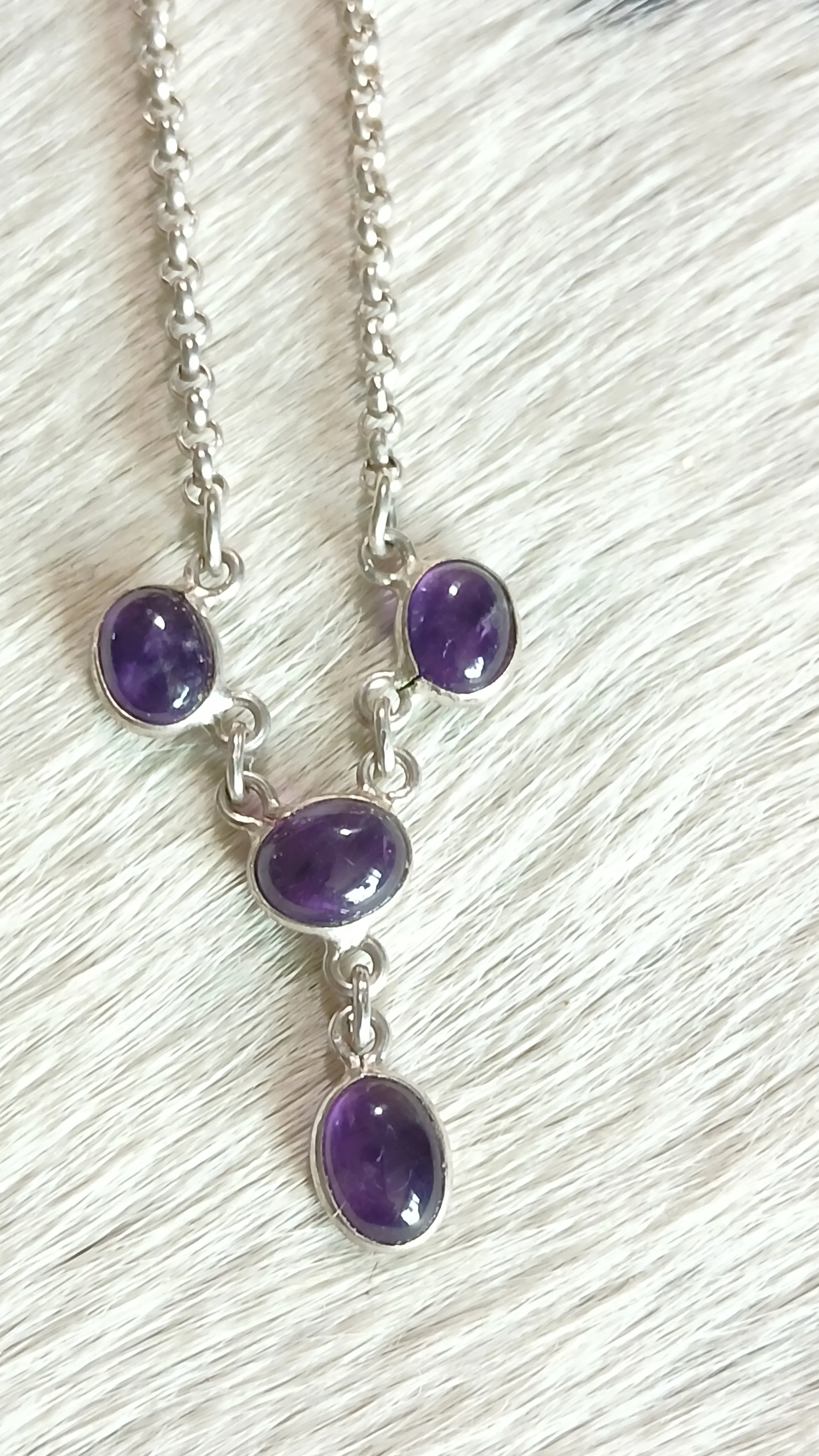 Sweet and Dainty Amethyst and Sterling Necklace