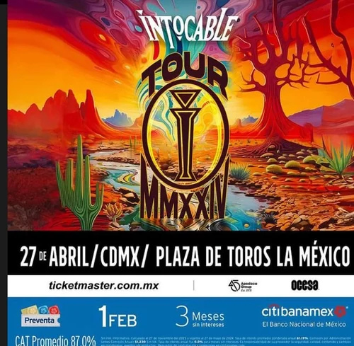 Intocable se presentará en la Plaza de Toros Mexico en abril | Tiqfun