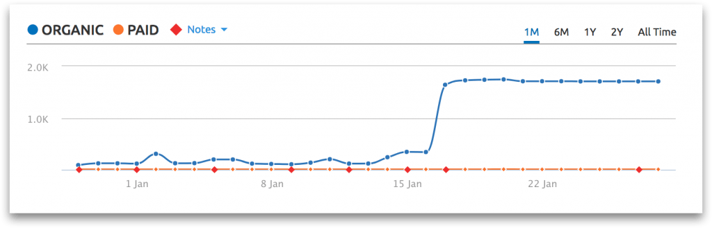 seo squarespace results in one month