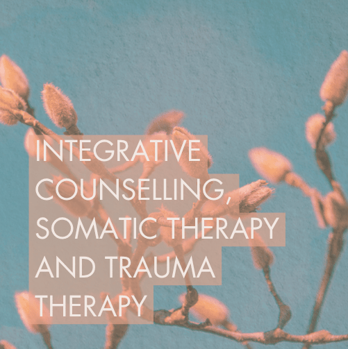 abstract image with text Counselling and somatic trauma therapy