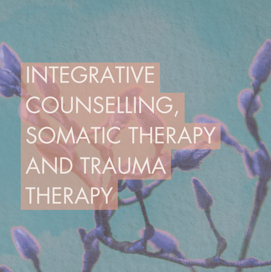 abstract image with text Counselling and somatic trauma therapy