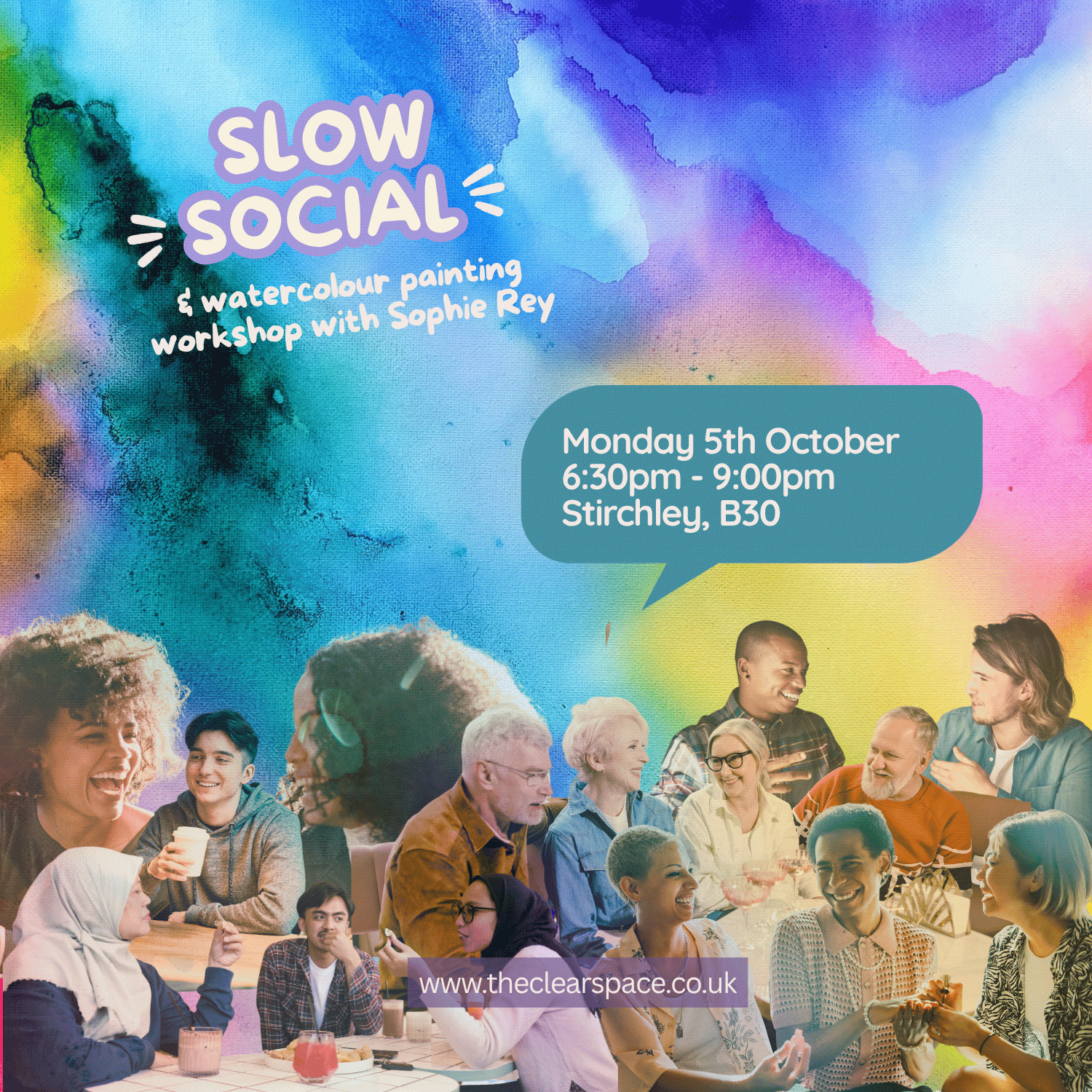 October Slow Social + Water Colour Painting Workshop