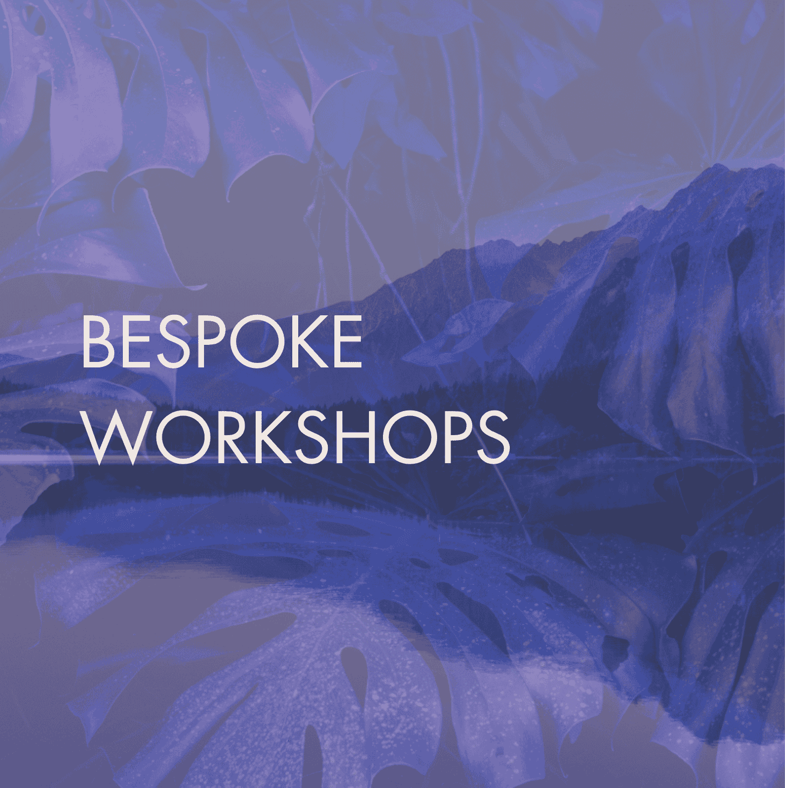 abstract background with text bespoke wellbeing workshops