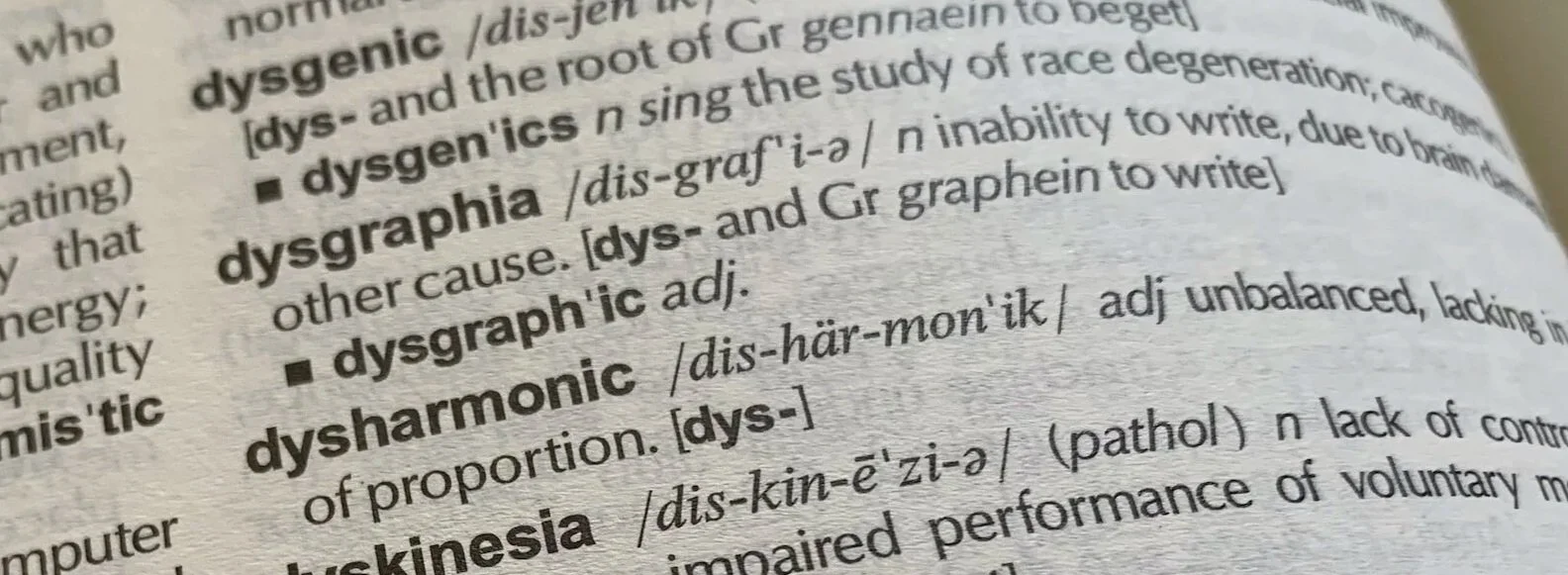 Dysgraphia definition