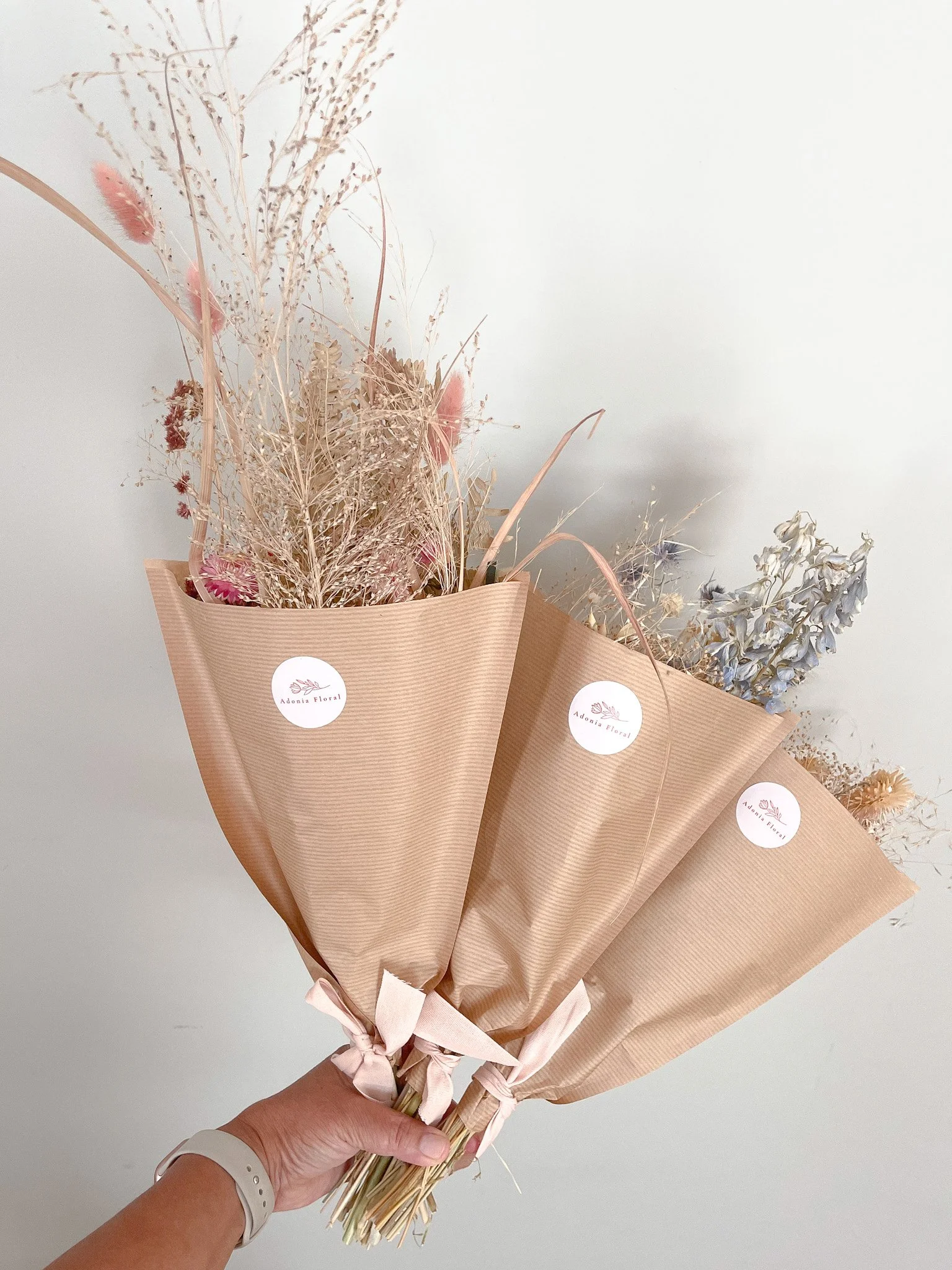Three Ever Bloom Bouquet Wrapped  .JPG
