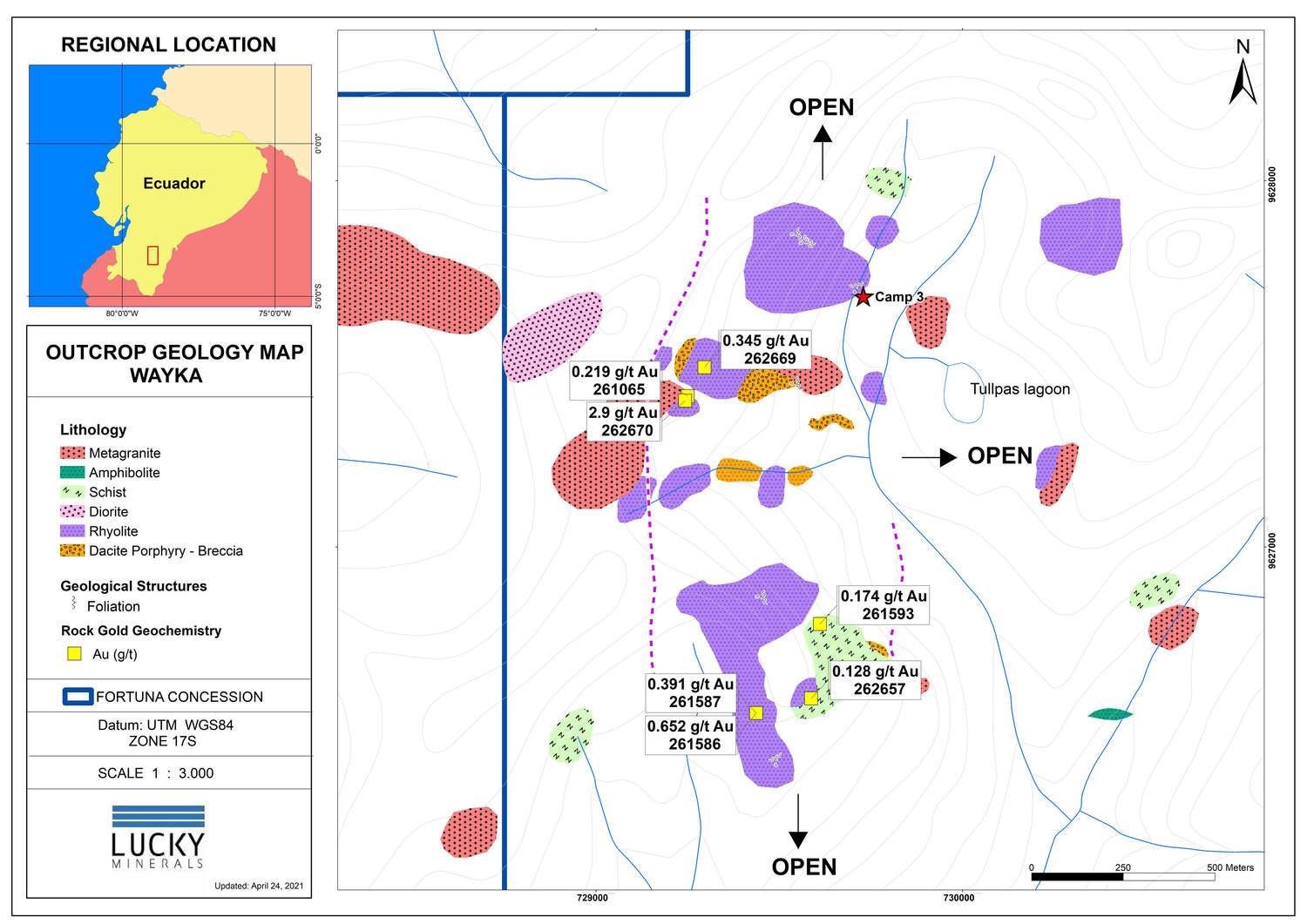 Updated Outcrop Geology Map  Wayka.