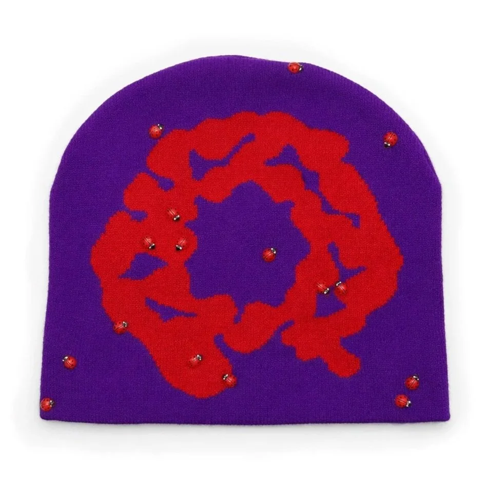 EMBELLISHED LOGO BEANIIE - LADYBUG