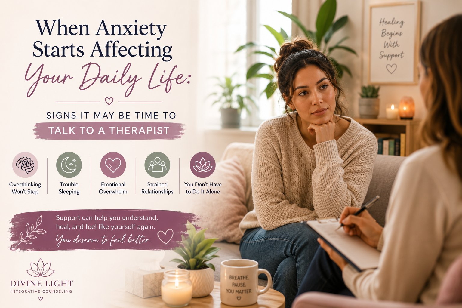 When Anxiety Starts Affecting Your Daily Life: Signs It May Be Time to Talk to a Therapist
