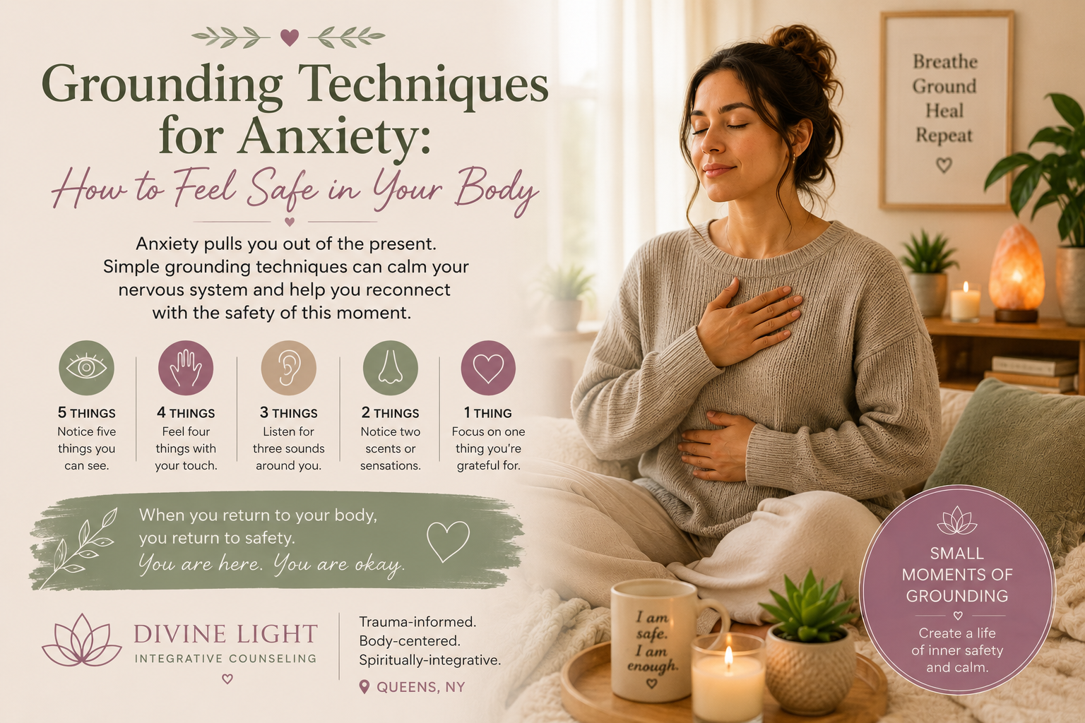 Grounding Techniques for Anxiety: How to Feel Safe in Your Body
