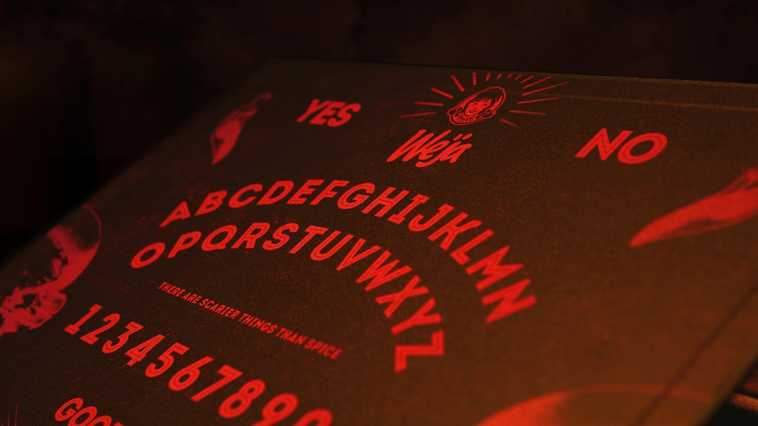 A custom Wendy's Weja board to contact the spicy spirits