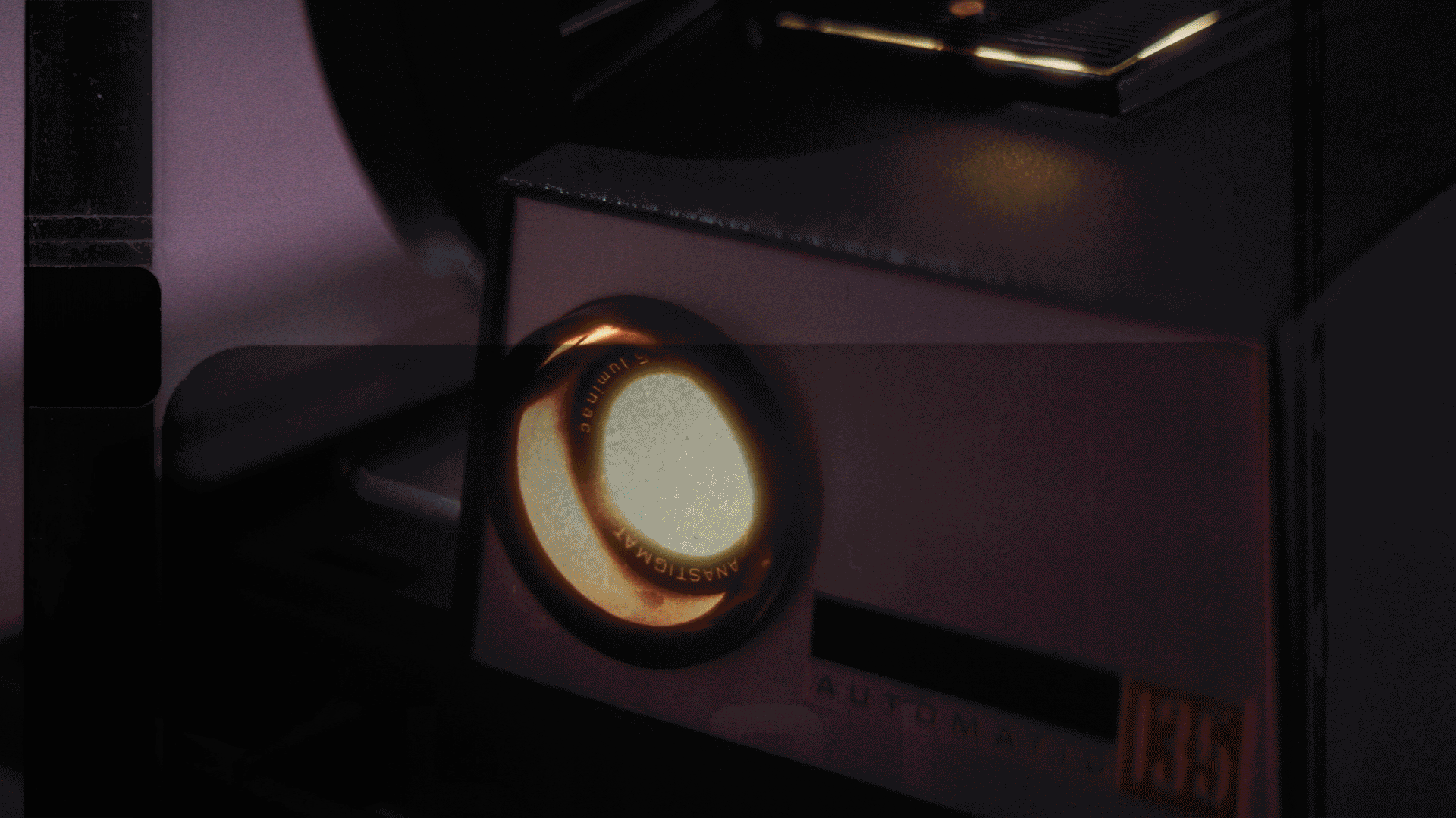 A projector flickers on then off