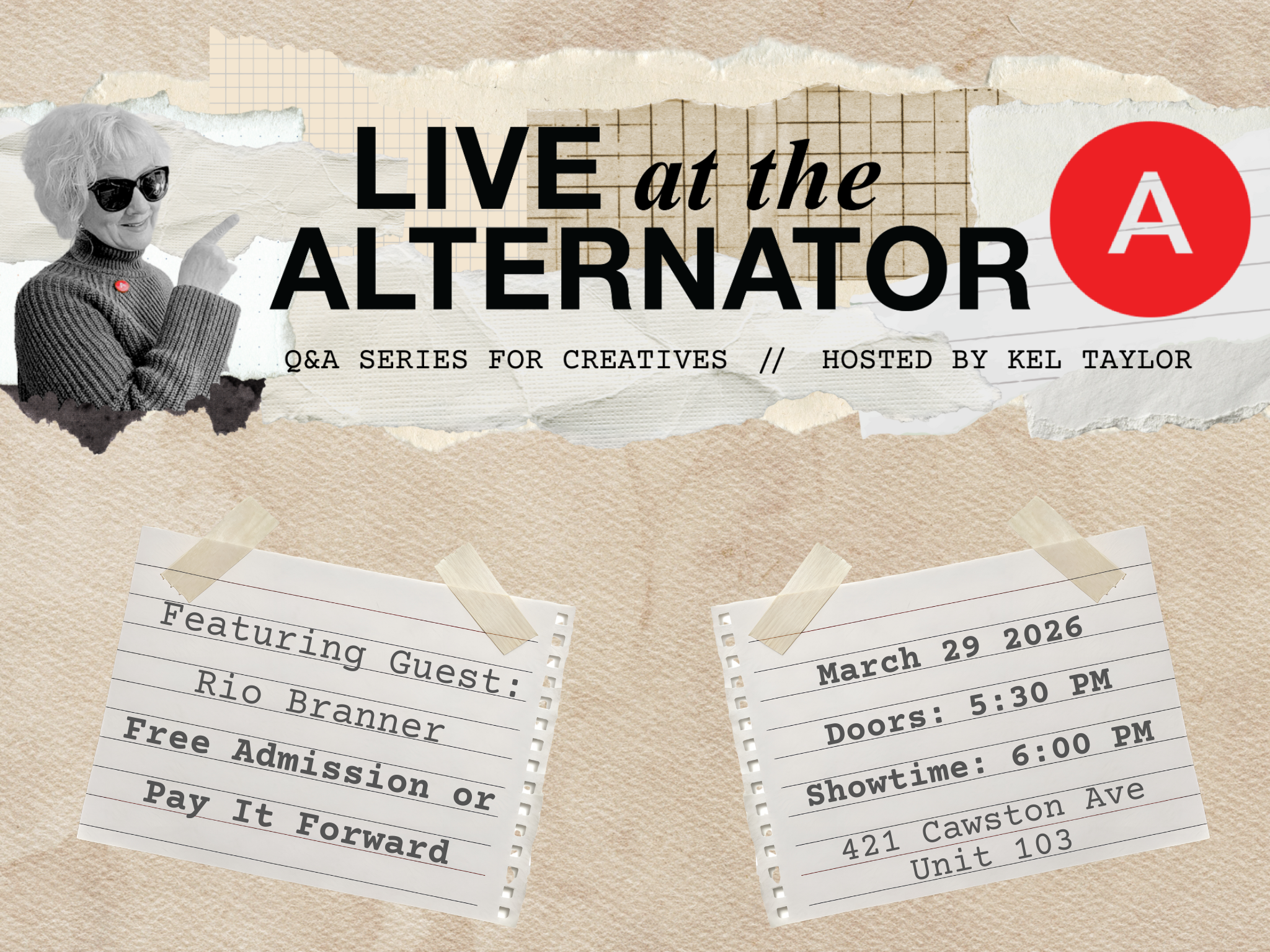 Live at the Alternator: Featuring Special Guest Rio Branner