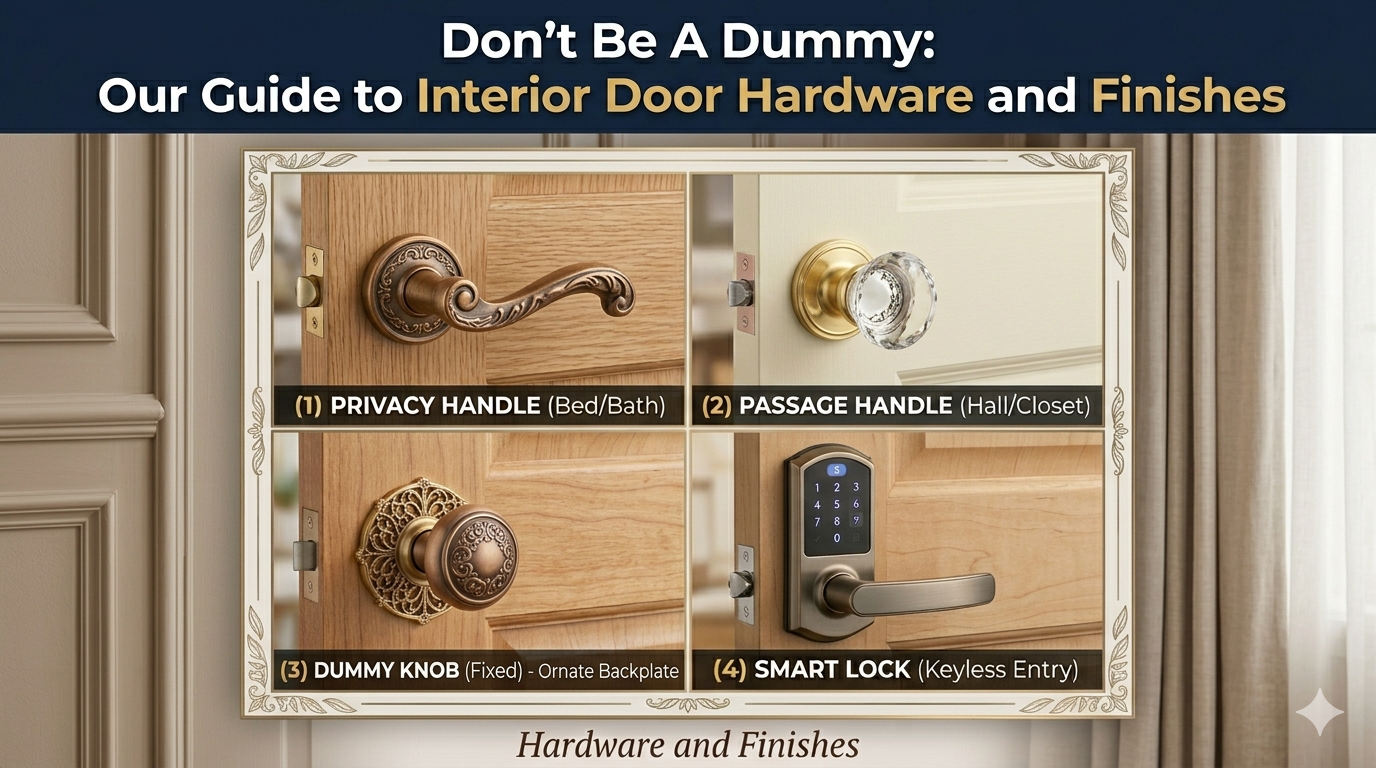 Don’t Be A Dummy: Our Guide to Interior Door Hardware and Finishes