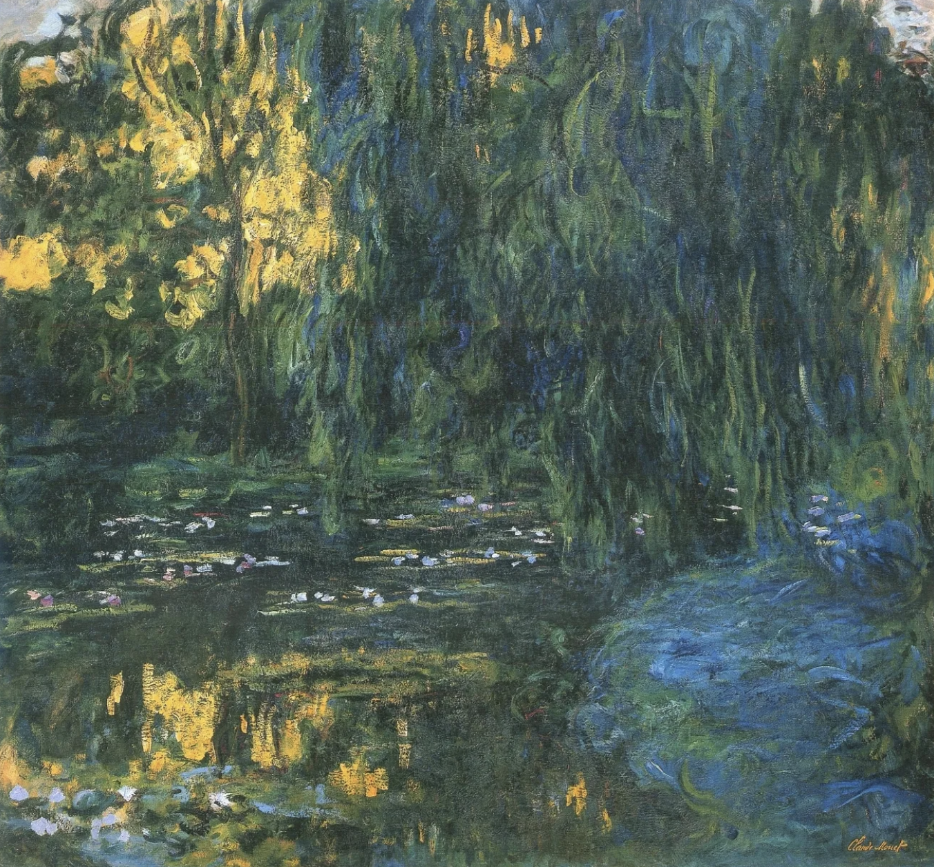 Claude Monet, Water-Lily Pond and Weeping Willow, 1916