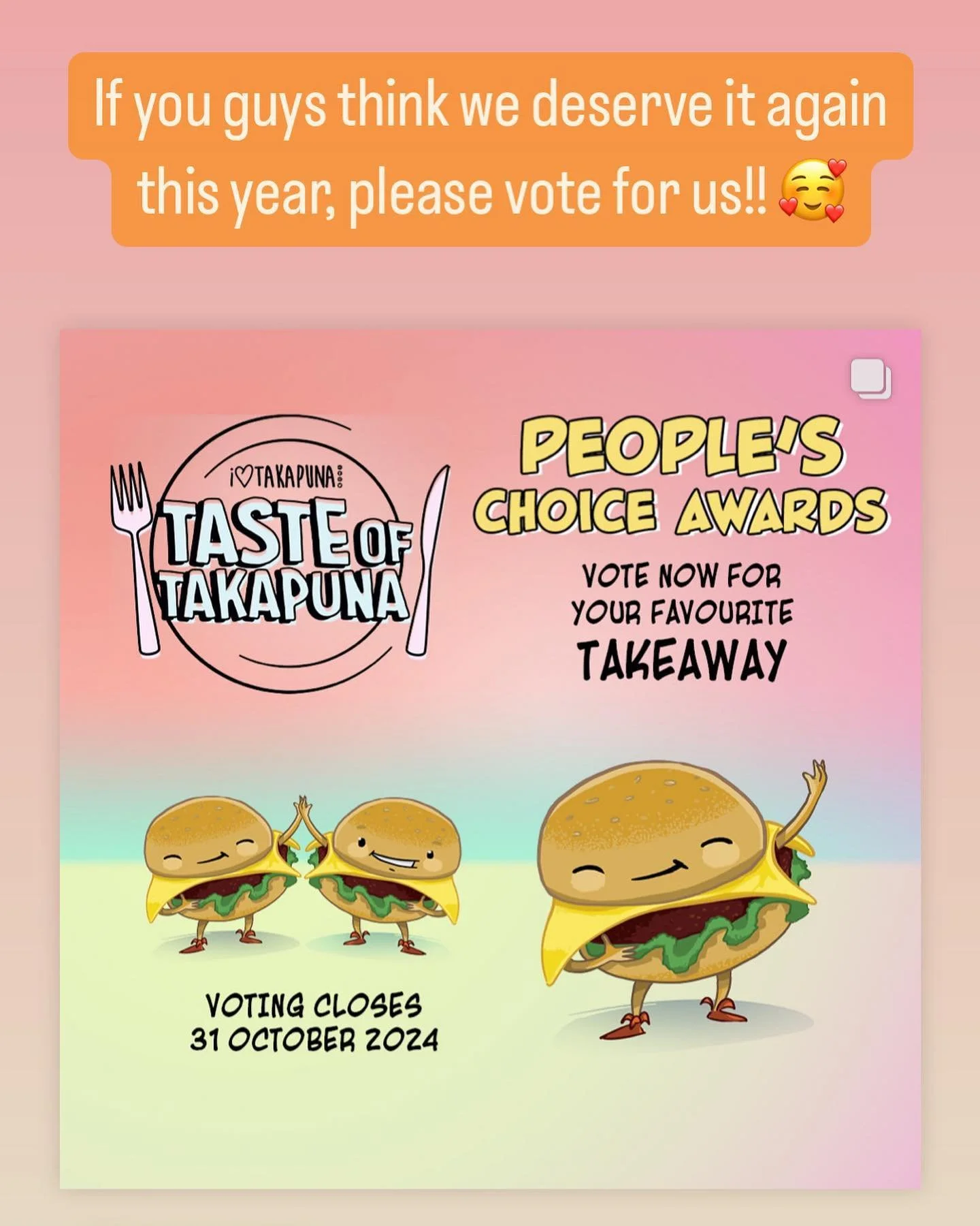 Thank you to everyone who’s voted of us currently and in the past! 🥰