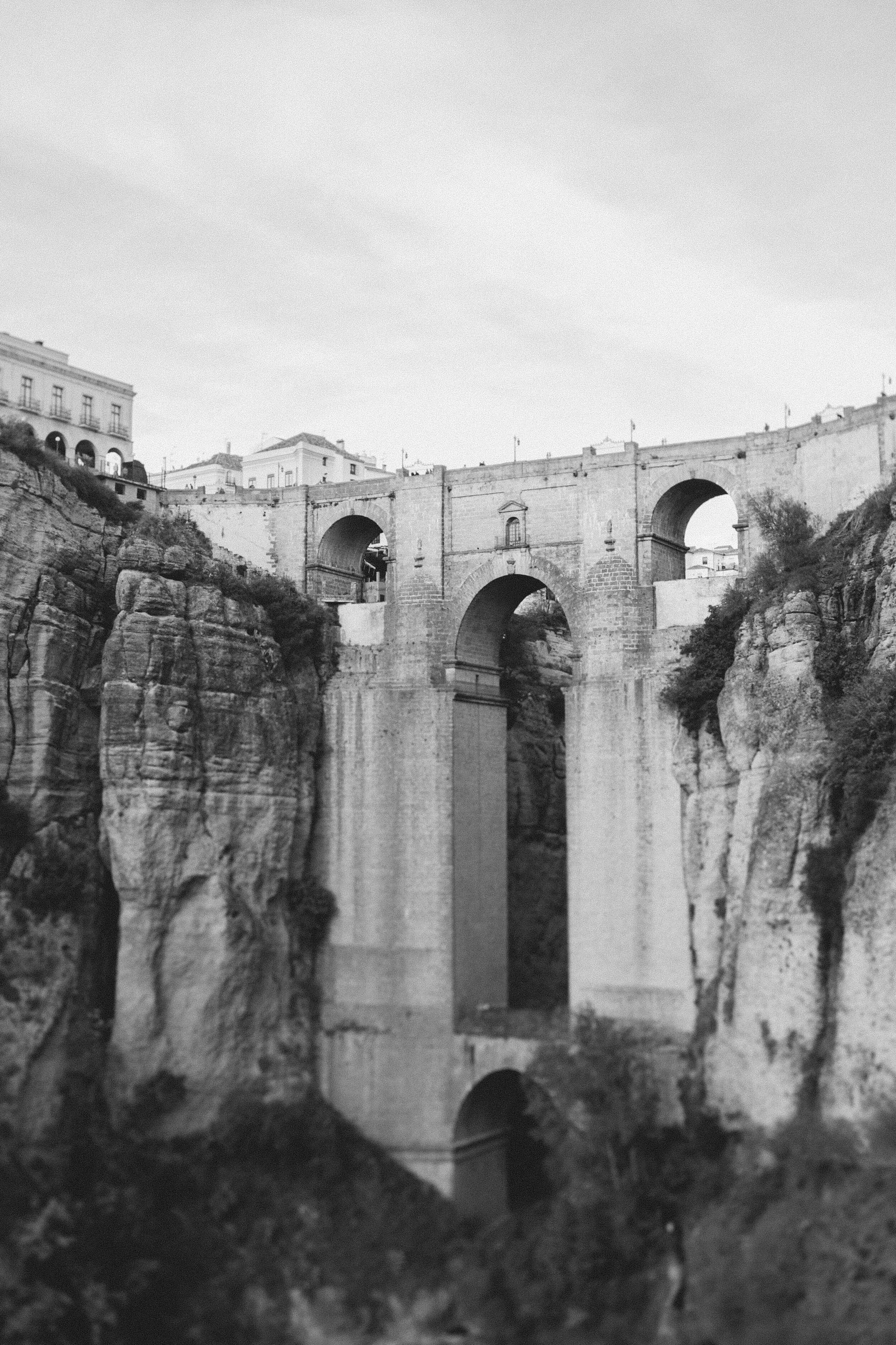 Spain: The Big Bridge (B&W) (Vertical)