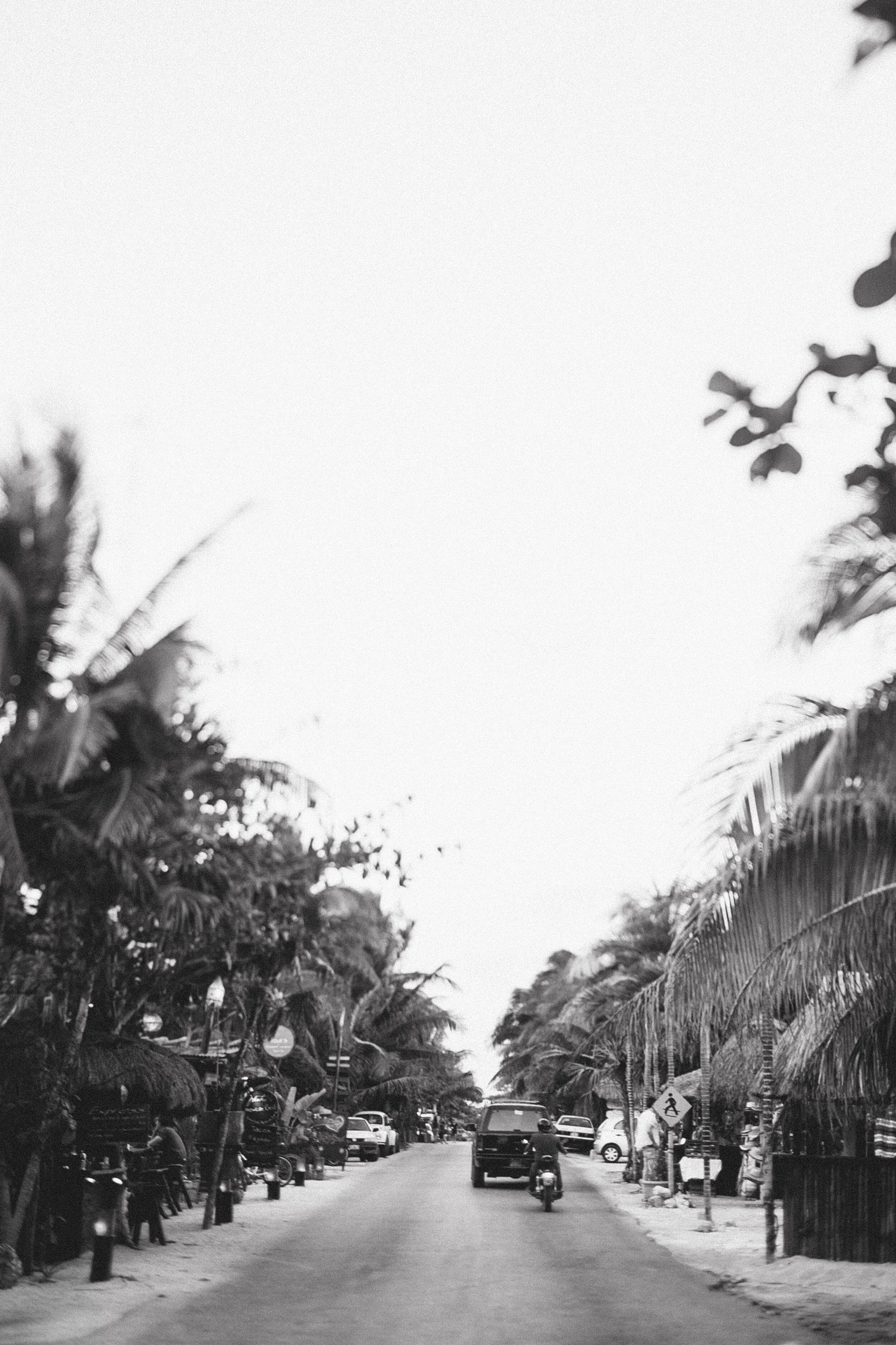 Tulum: Afternoon Walk (B&W) (Vertical)