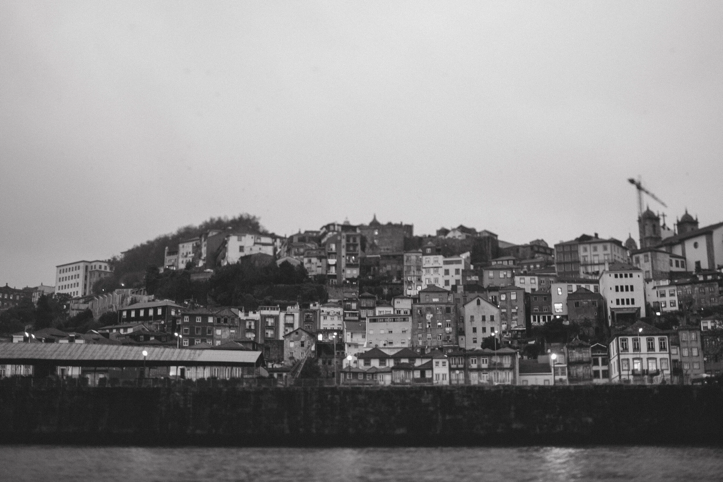 Portugal: Night Glow (B&W)