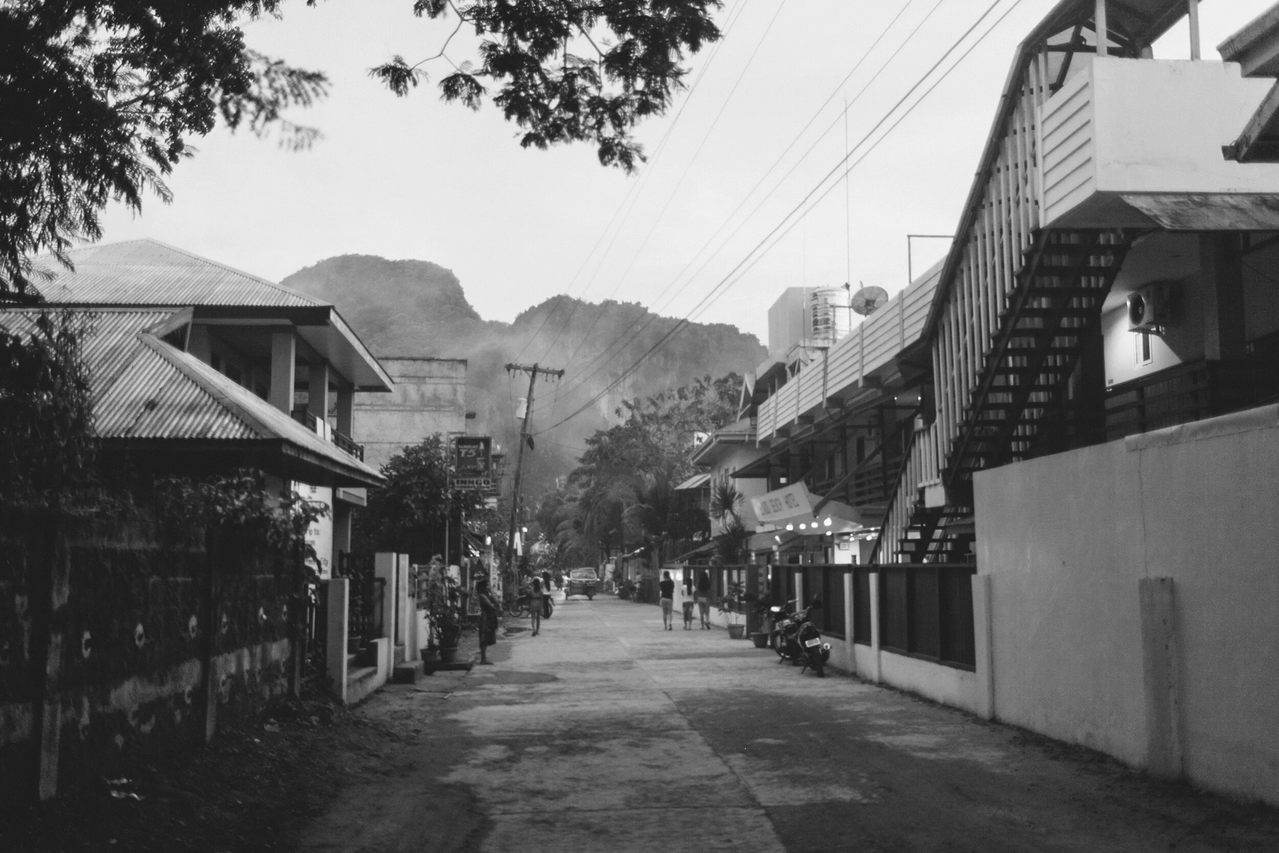 Philippines: El Nido at Dusk (B&W)