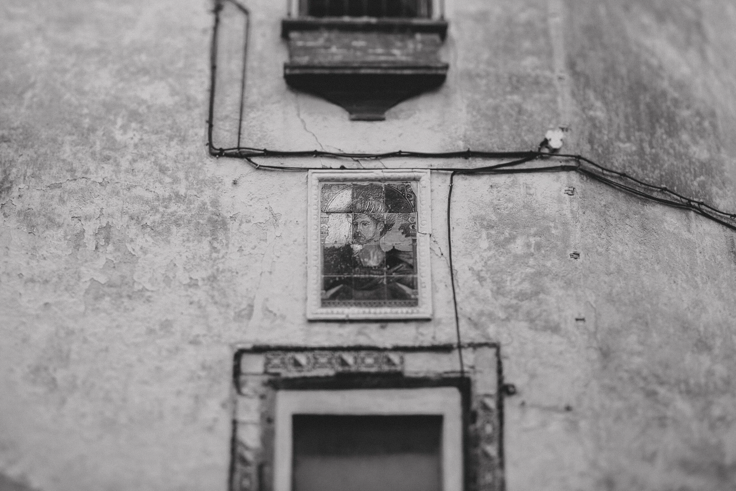 Spain: Inset Portrait (B&W)