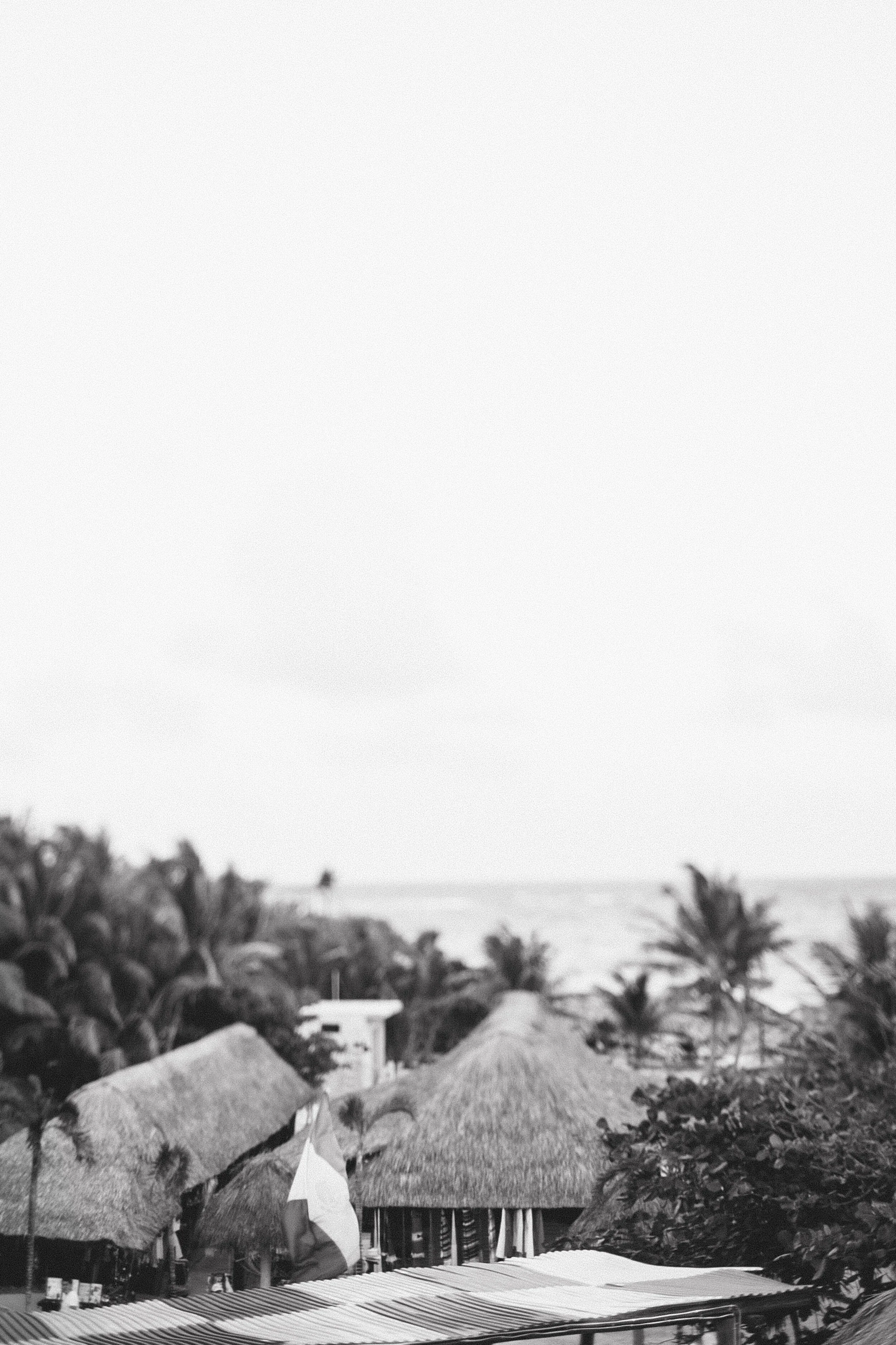 Tulum: Beach Horizon (B&W)