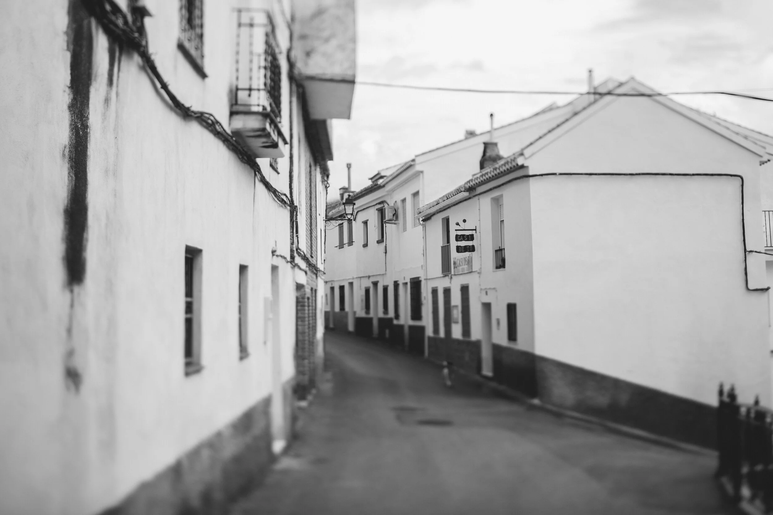 Spain: Down the Alley (B&W)