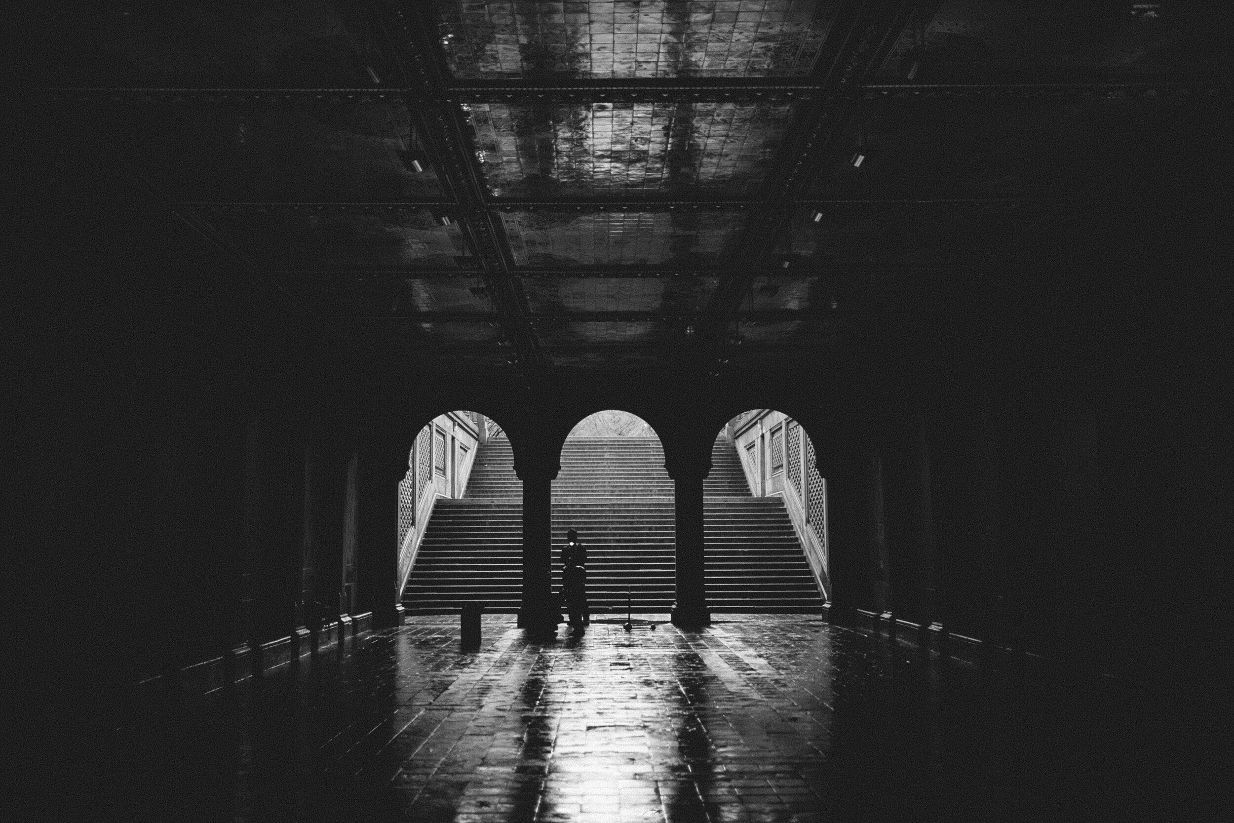 NYC: Central Park Stairs (B&amp;W)