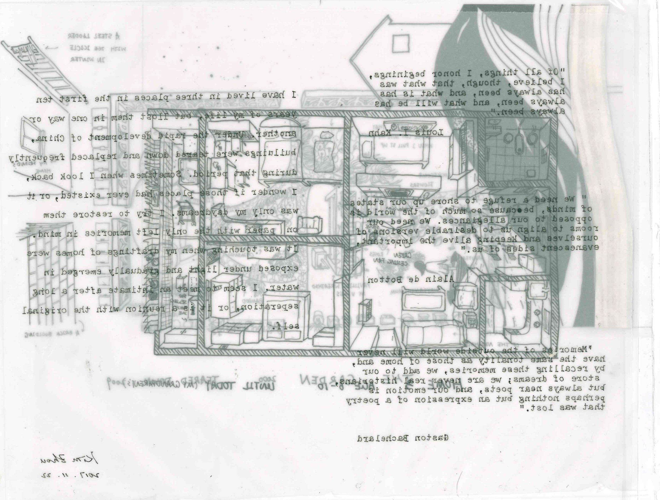Print negatives, ink on paper