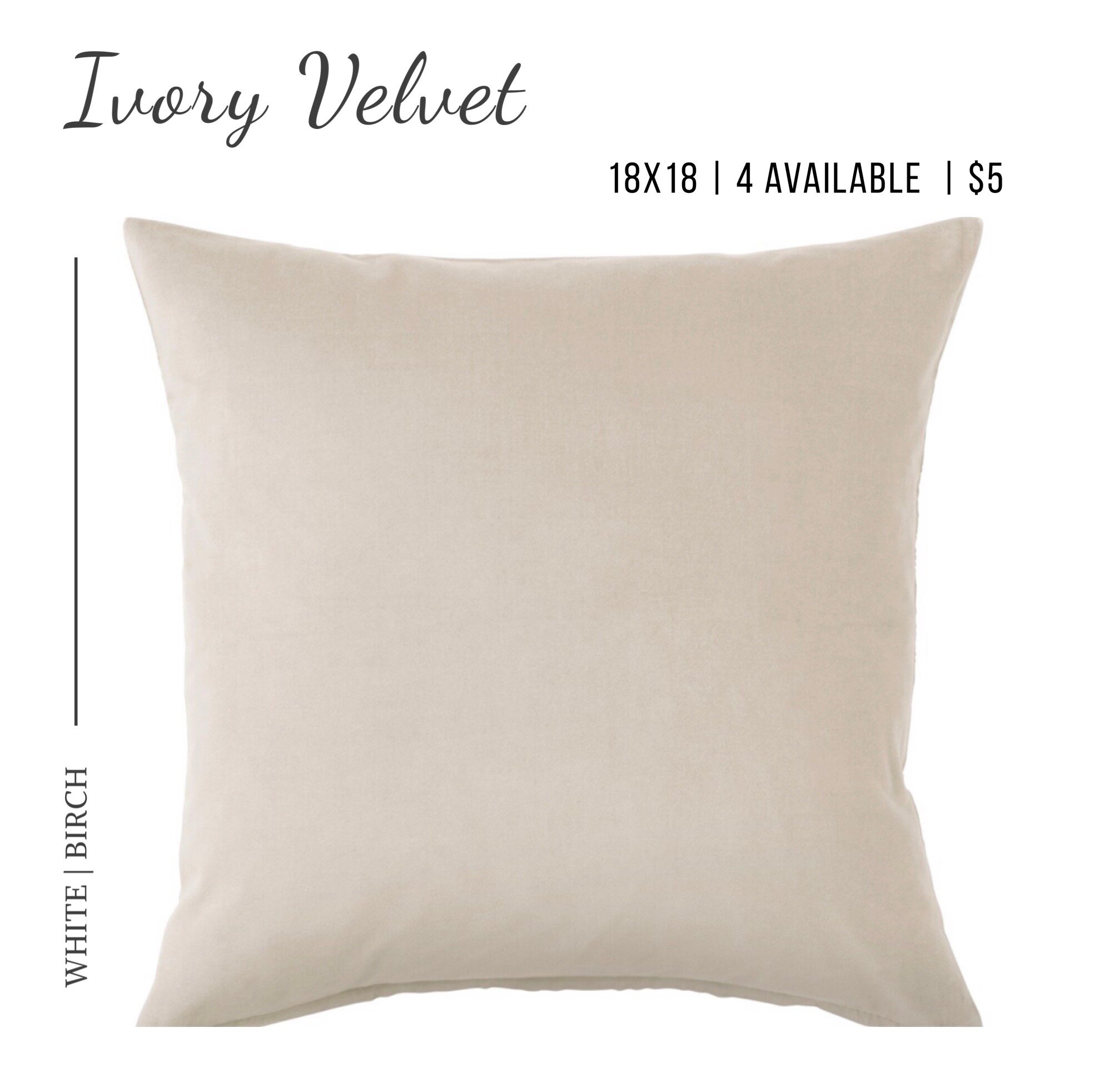 Pillows & Poufs — White Birch Rentals