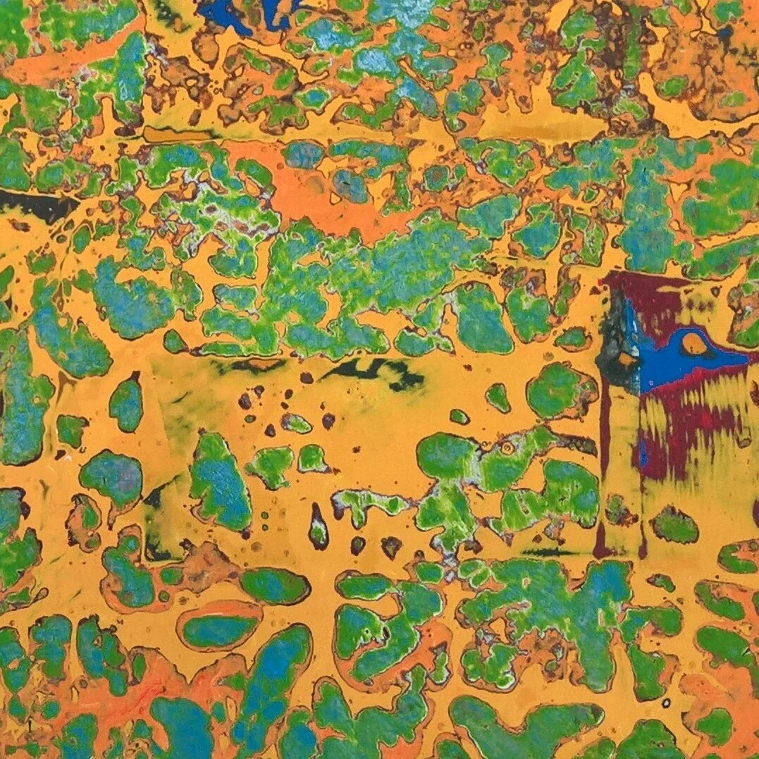 multi-layers acrylic sanded on canvas