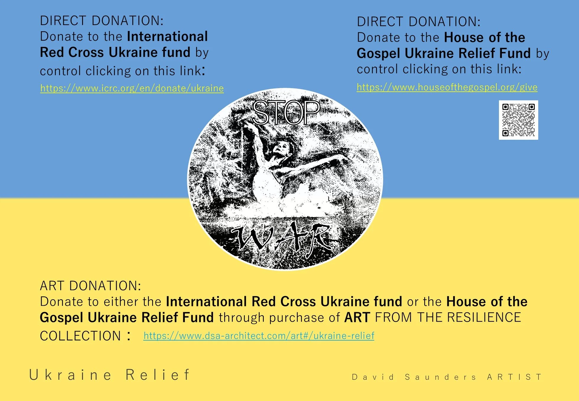 https://www.icrc.org/en/donate/ukraine : https://www.houseofthegospel.org/give
