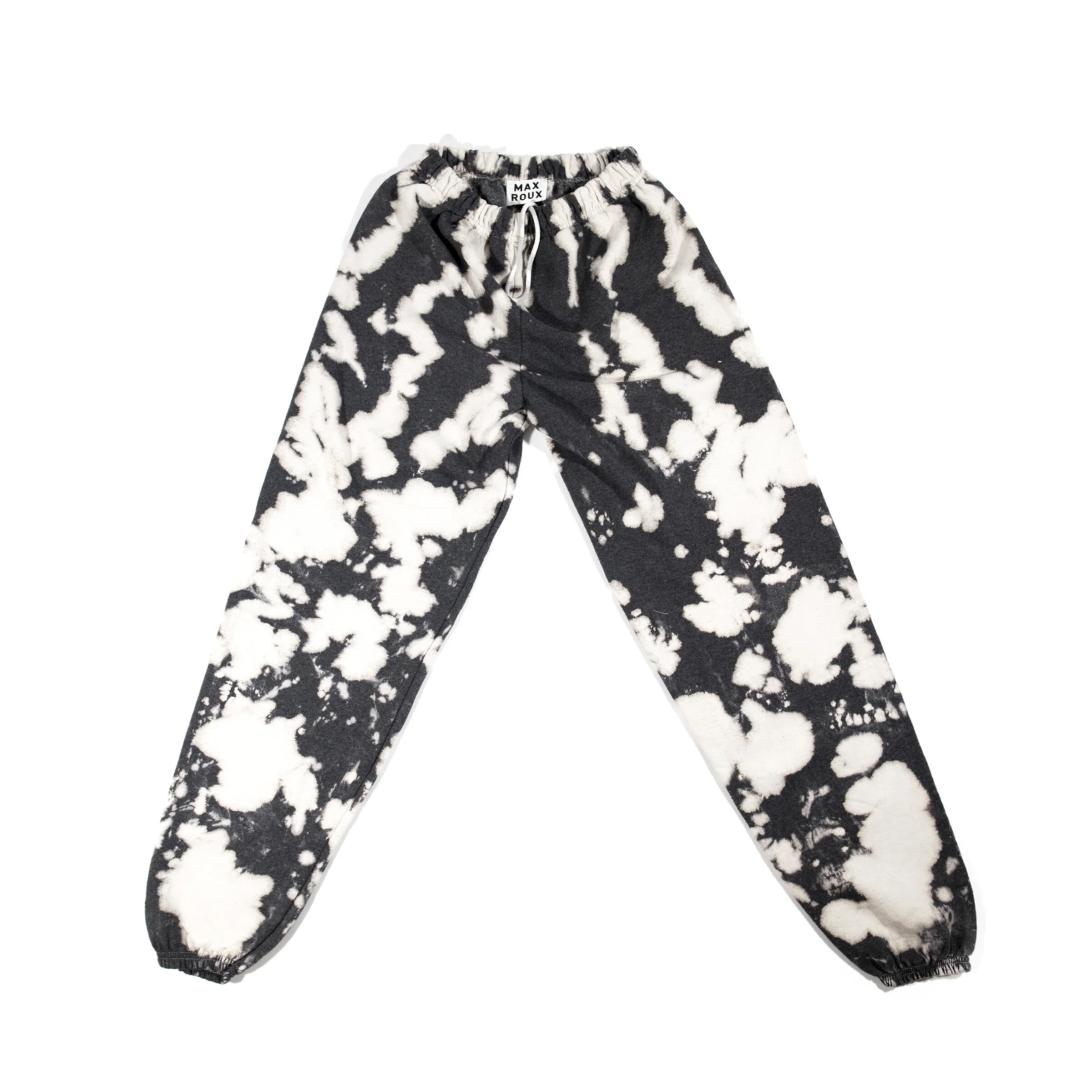 black and white tie dye sweatpants