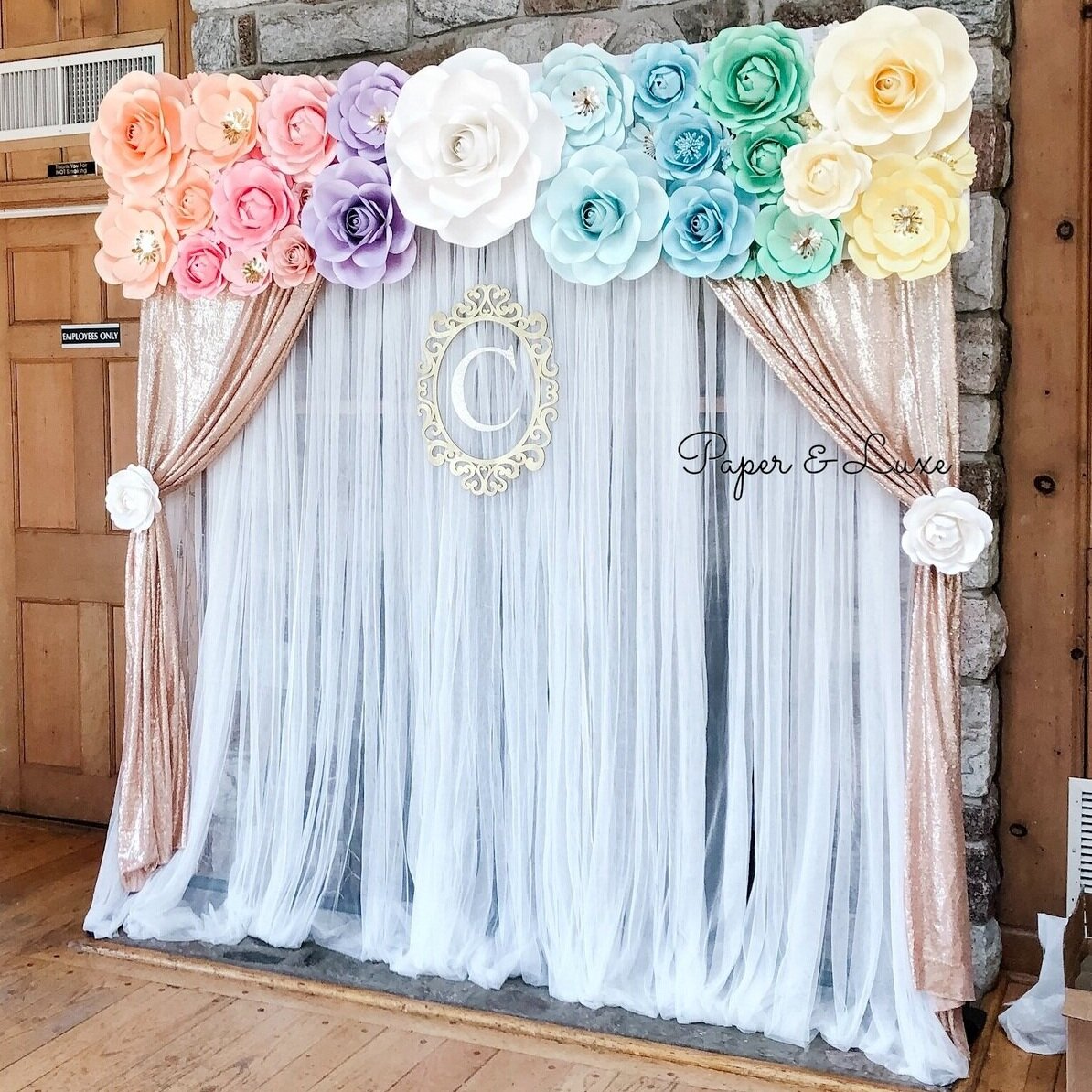 Flower Wall Rentals Paper And Luxe