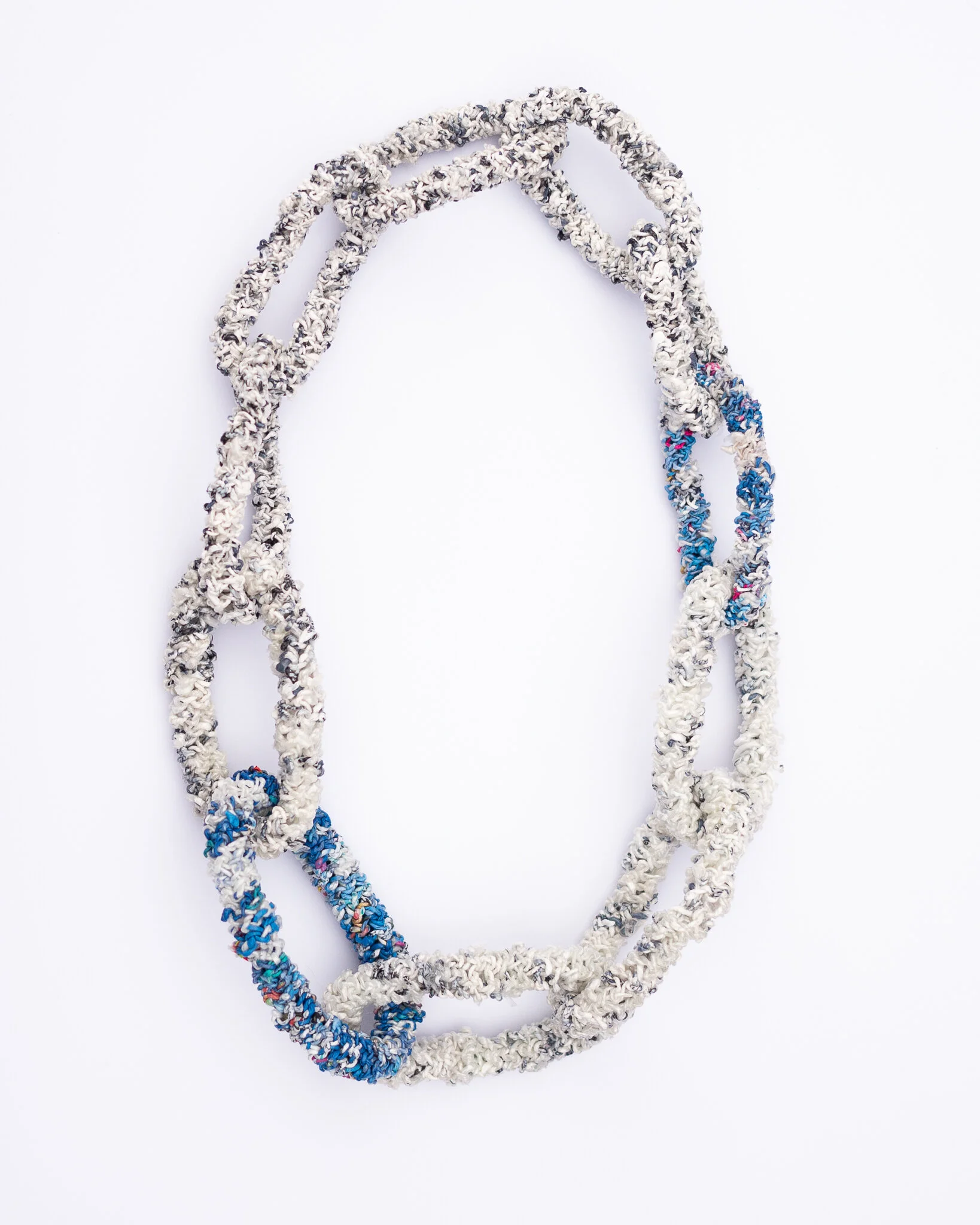 Grey & Blue Links Necklace