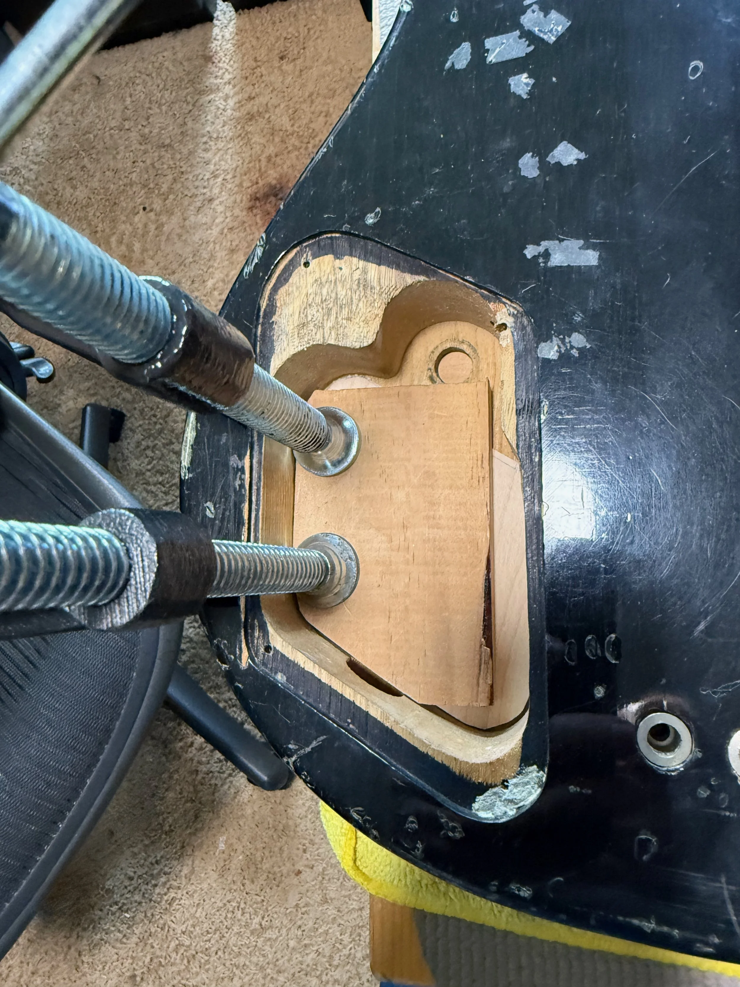Test fitting the clamps
