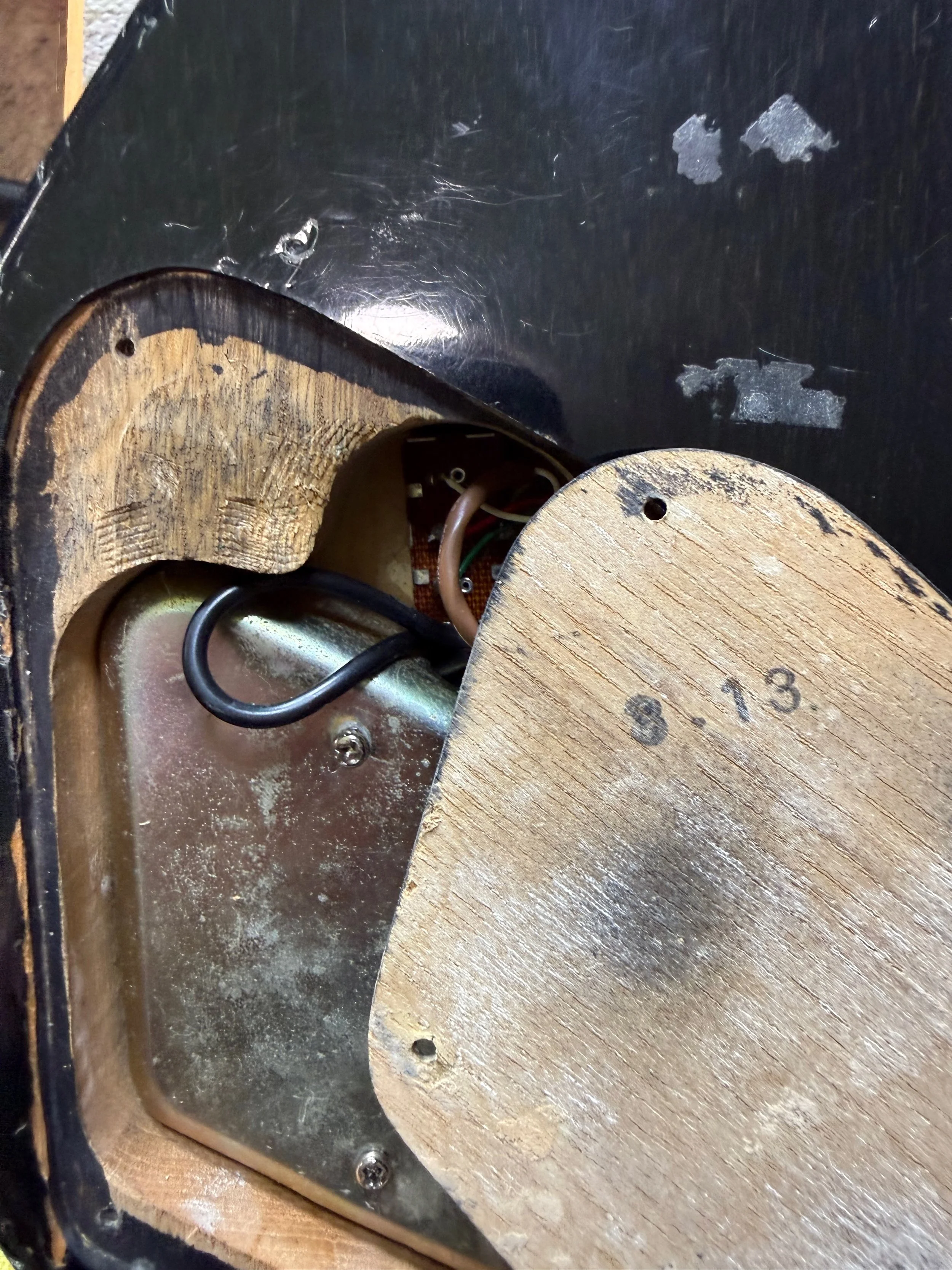 Number on back of control cavity