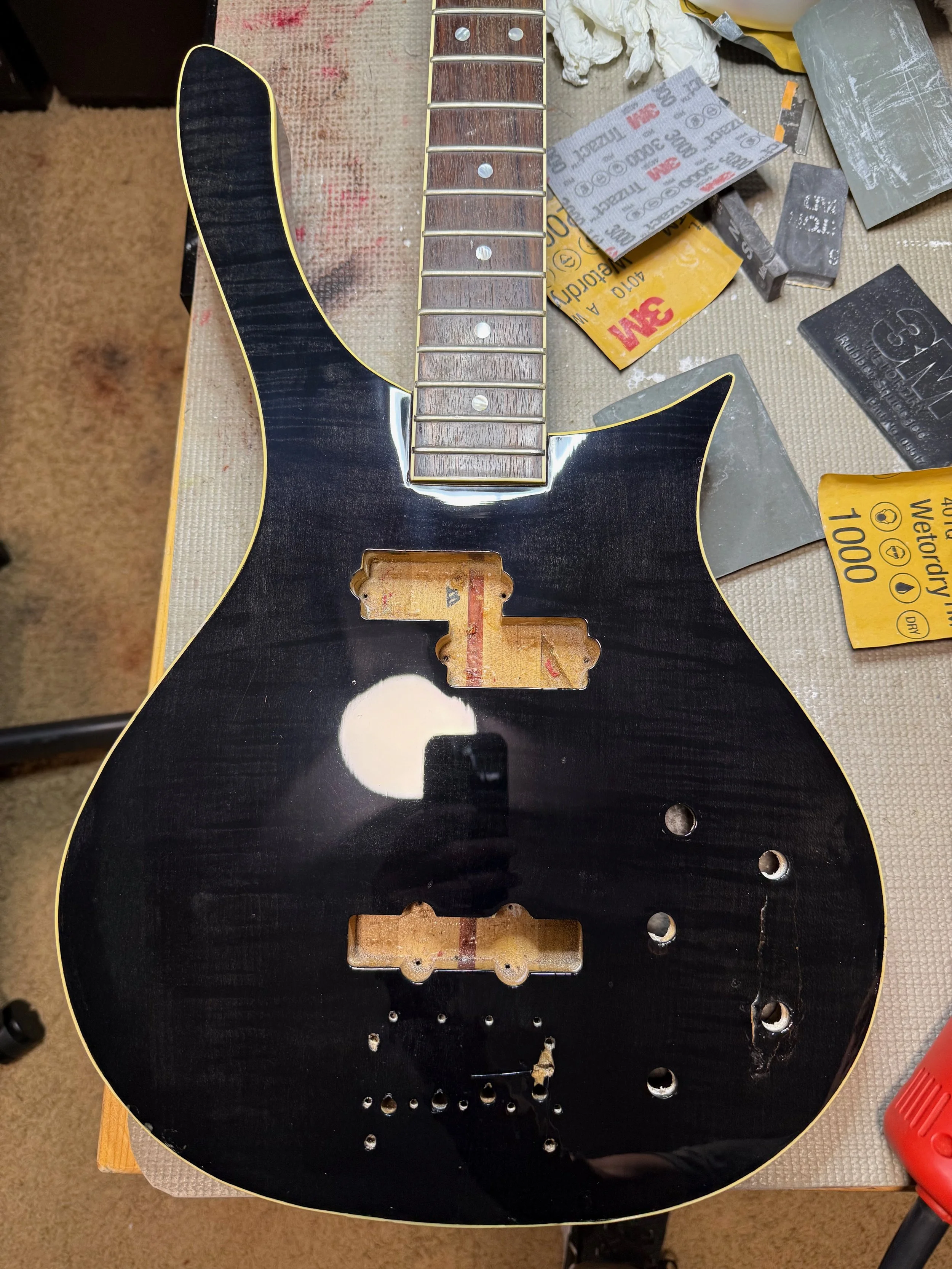 After sanding and polishing - quite the transformation! 