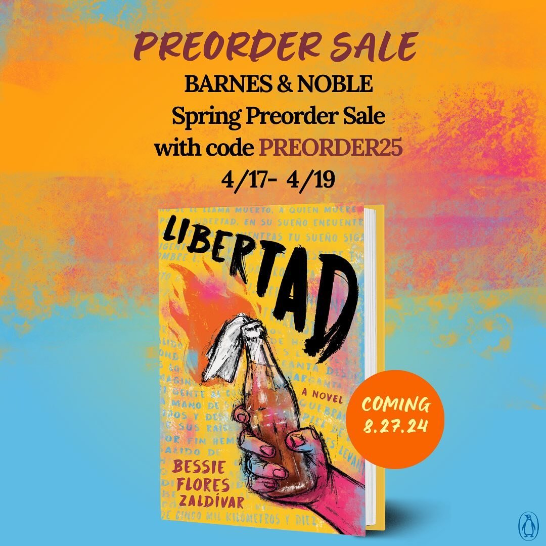 It&rsquo;s spring and I&rsquo;m so grateful to @Barnesandnoble for including  Libertad in their Preorder Spring Sale. Rewards and Premium Members get 25% off all pre-orders and Premium Members get an additional 10% off today, tomorrow, and Friday (4/